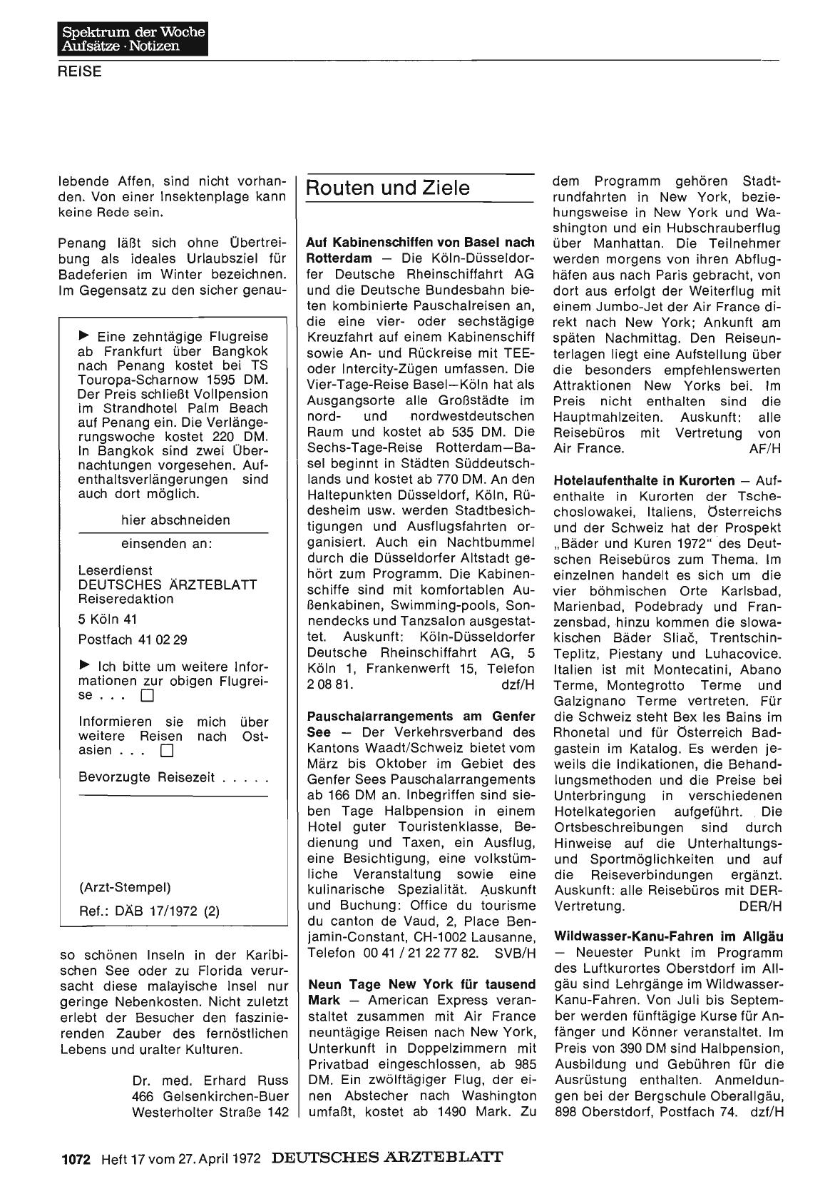 Vorschauseite 1: Routen und Ziele