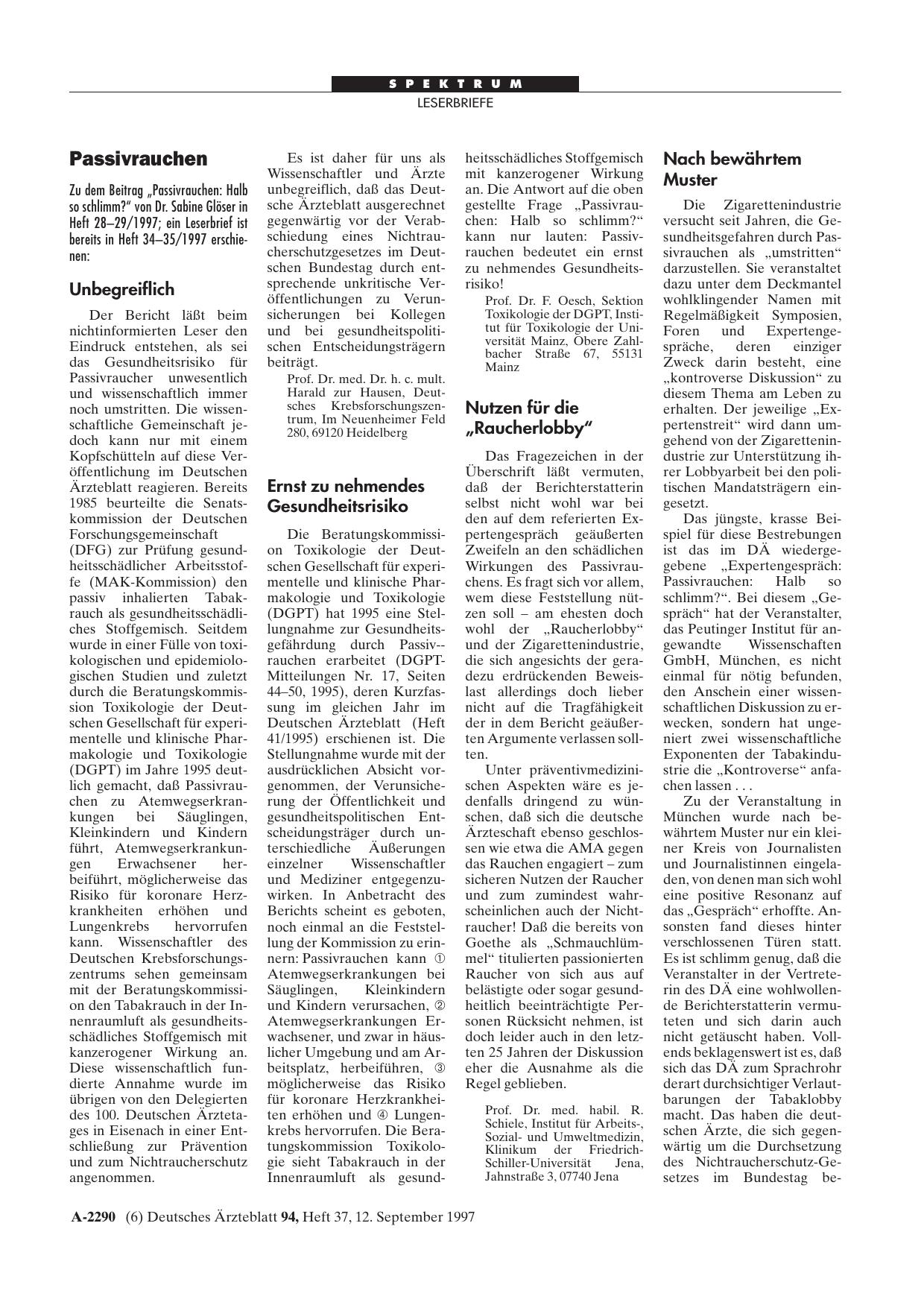 Vorschauseite 1: Passivrauchen: Nutzen für die „Raucherlobby“