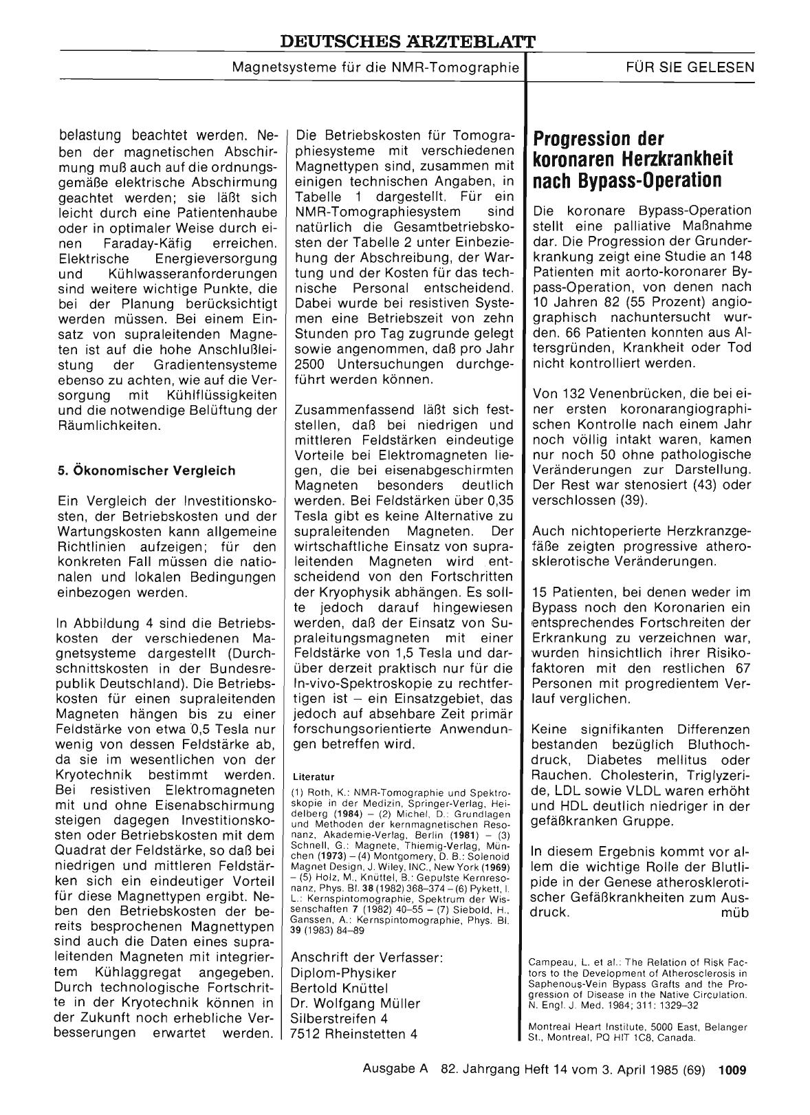 Vorschauseite 1: Progression der koronaren Herzkrankheit nach Bypass-Operation
