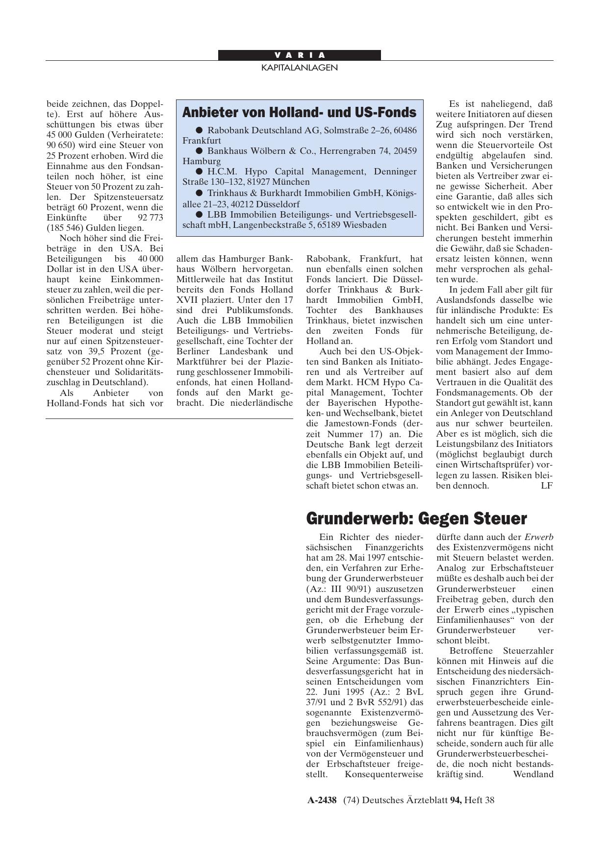 Vorschauseite 1: Grunderwerb: Gegen Steuer