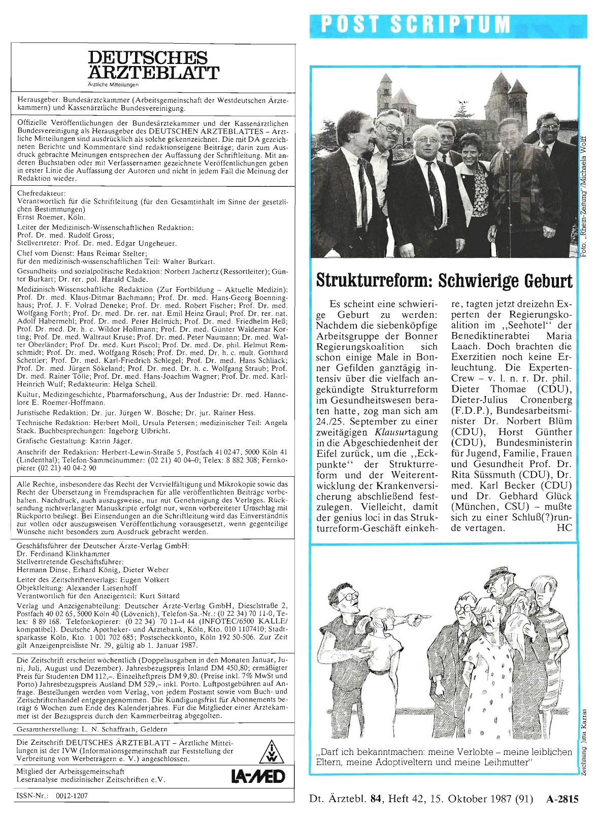 Vorschauseite 1: Strukturreform: Schwierige Geburt