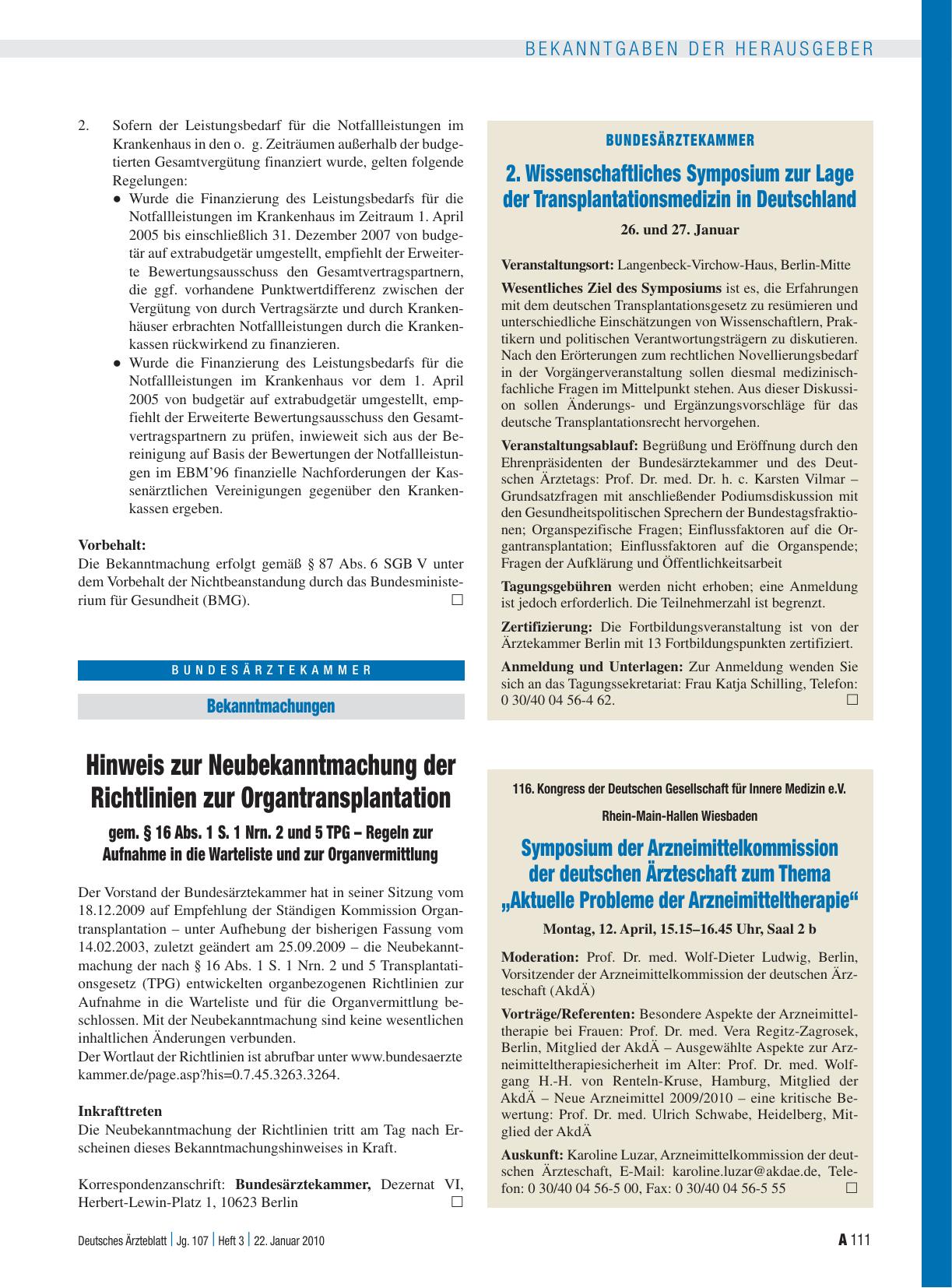Vorschauseite 1: Bekanntmachungen