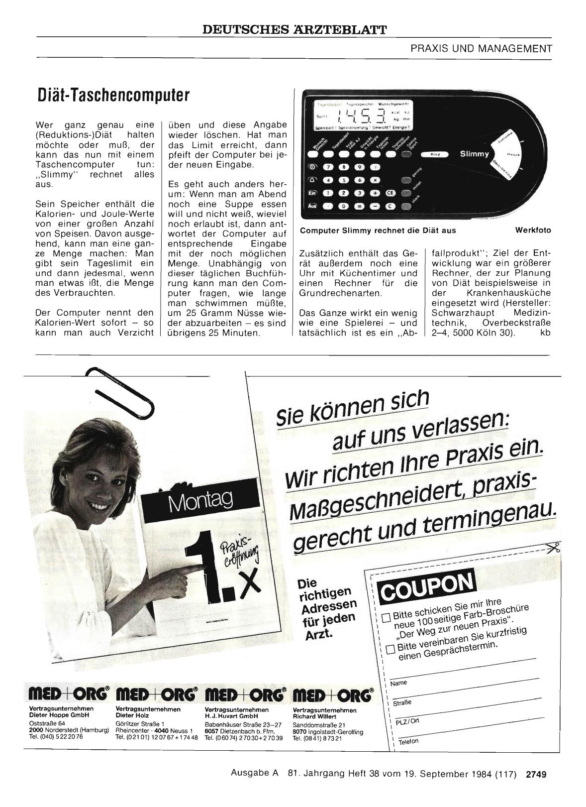 Vorschauseite 1: Diät-Taschencomputer