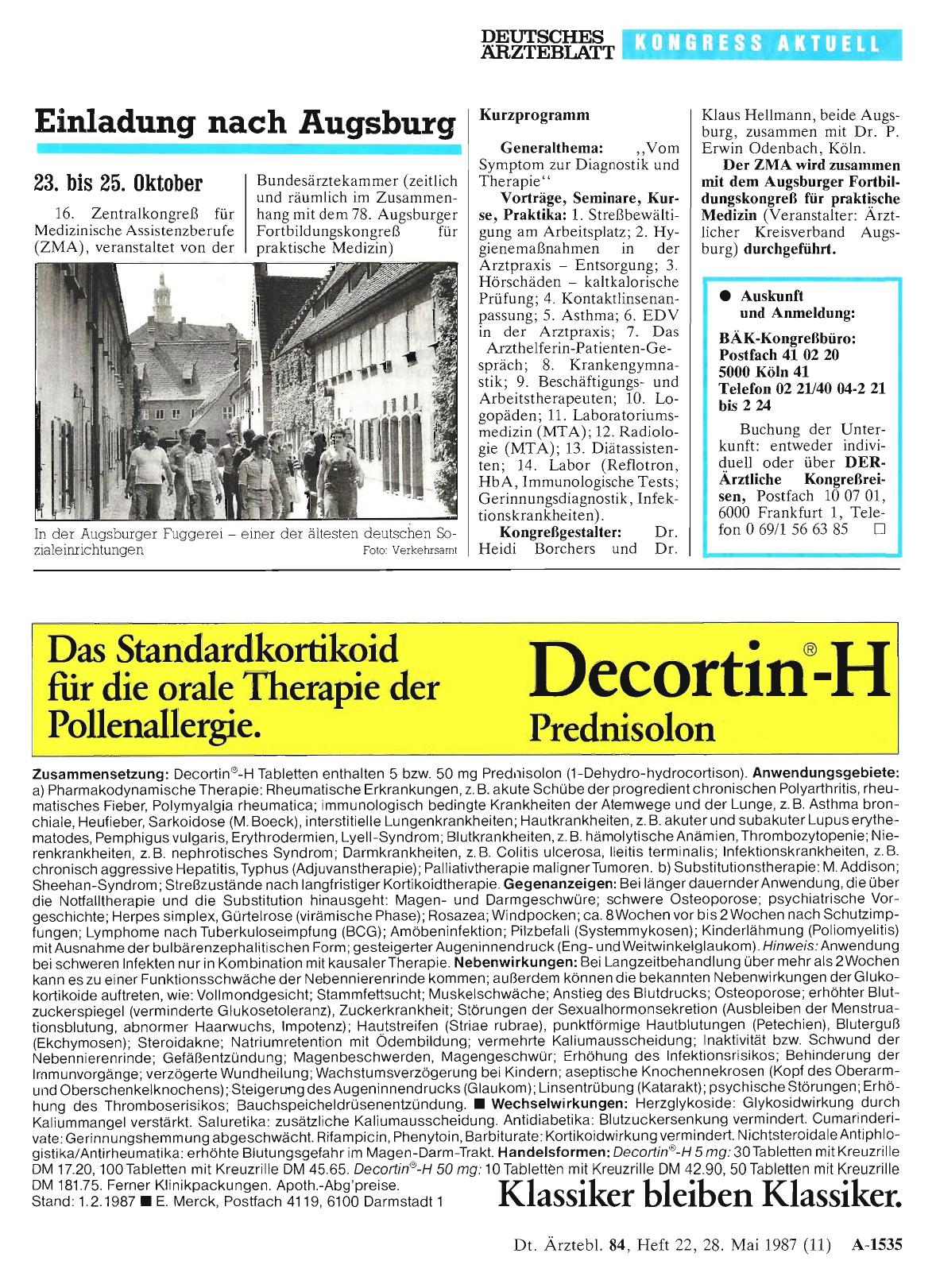 Vorschauseite 1: Einladung nach Augsburg
