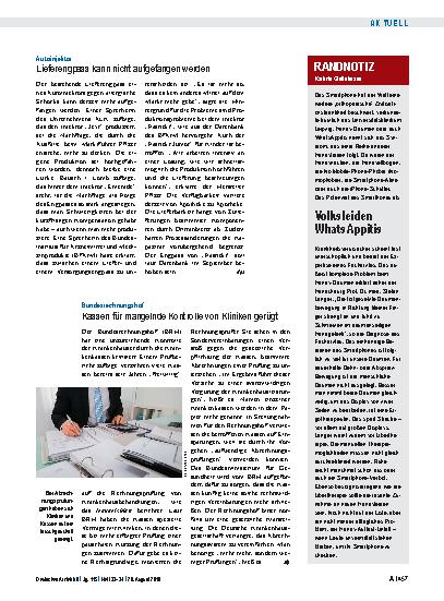 Vorschauseite 1: Randnotiz: Volksleiden WhatsAppitis
