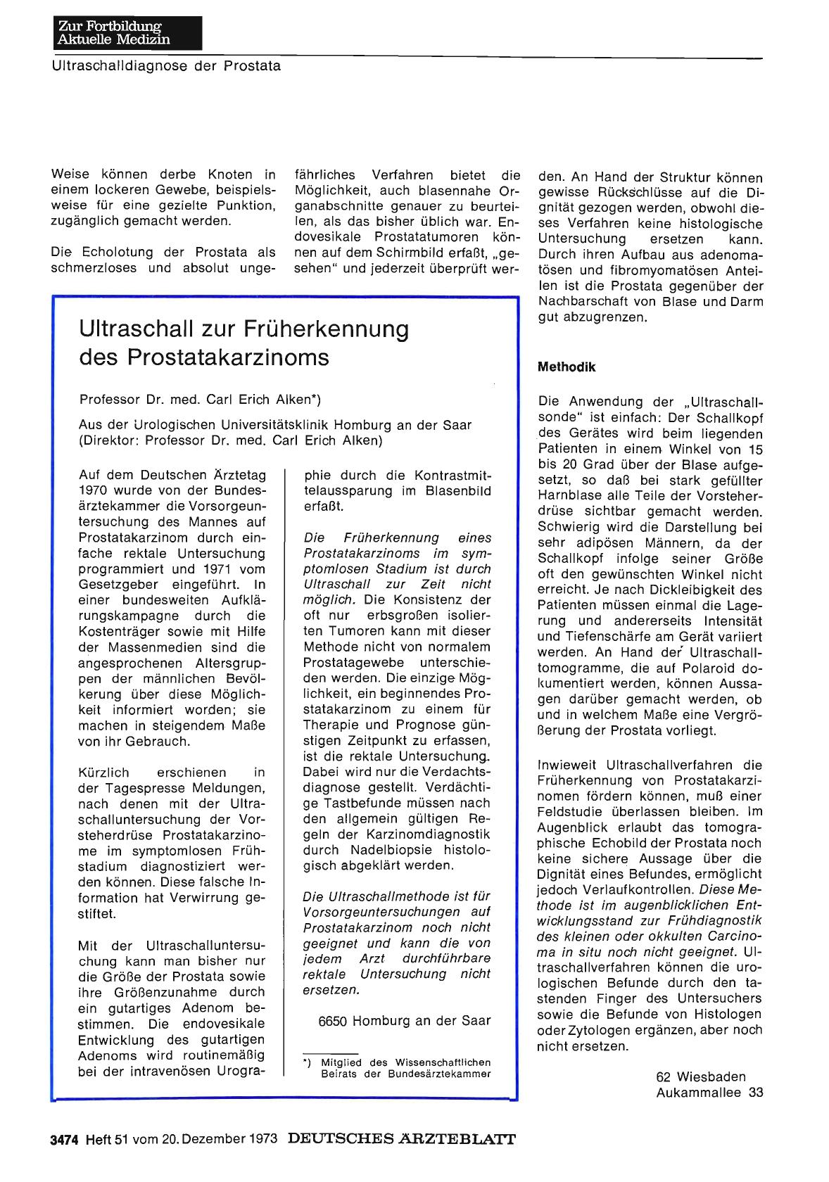Vorschauseite 1: Ultraschall zur Früherkennung des Prostatakarzinoms