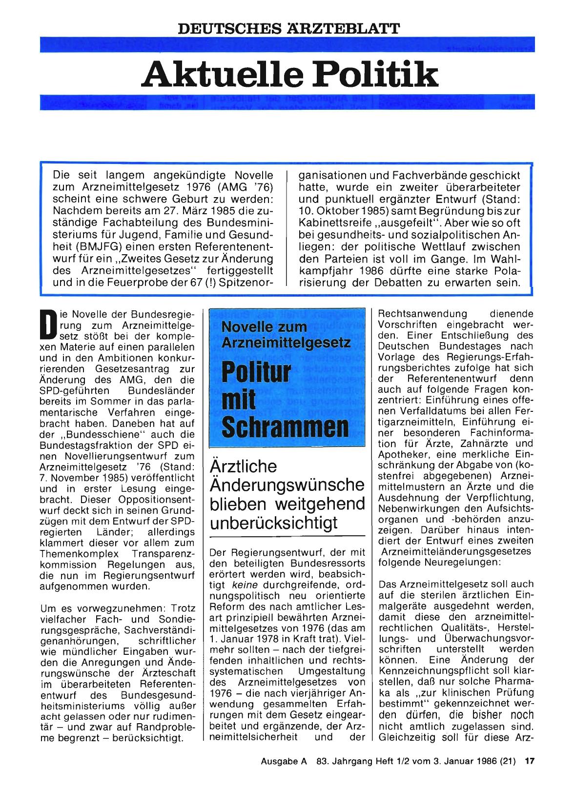 Vorschauseite 1: Novelle zum Arzneimittelgesetz: Politur mit Schrammen