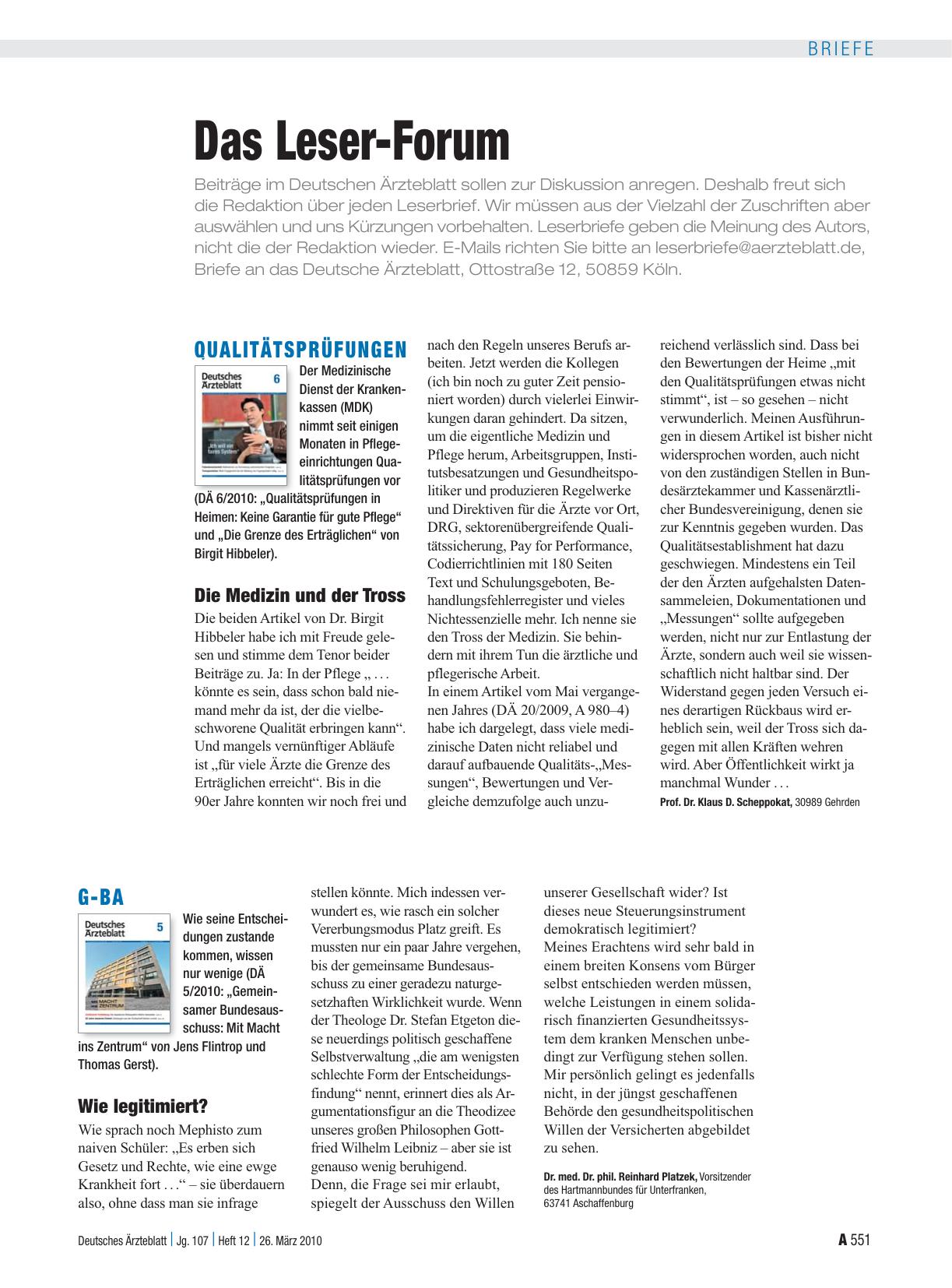 Vorschauseite 1: G-BA: Wie legitimiert?