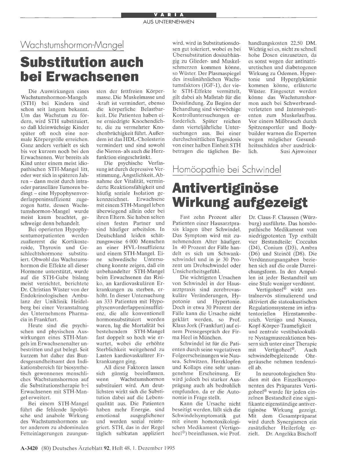 Vorschauseite 1: Homöopathie bei Schwindel: Antivertiginöse Wirkung aufgezeigt