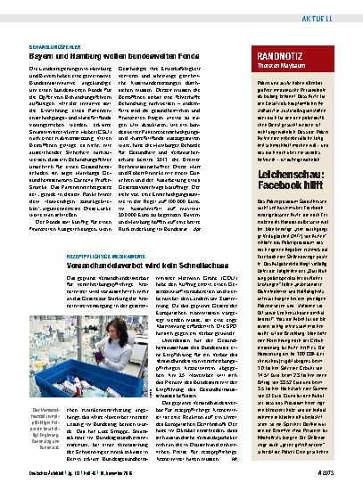 Vorschauseite 1: Randnotiz: Leichenschau – Facebook hilft