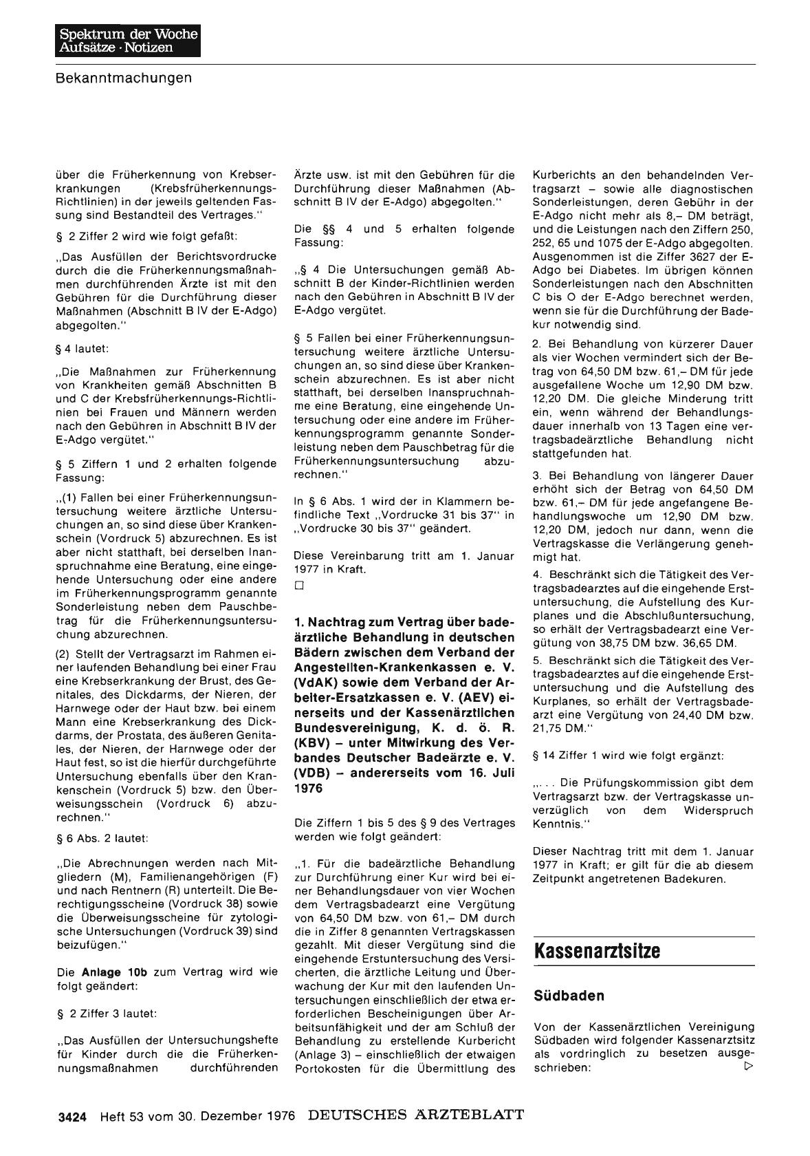 Vorschauseite 1: Kassenarztsitze