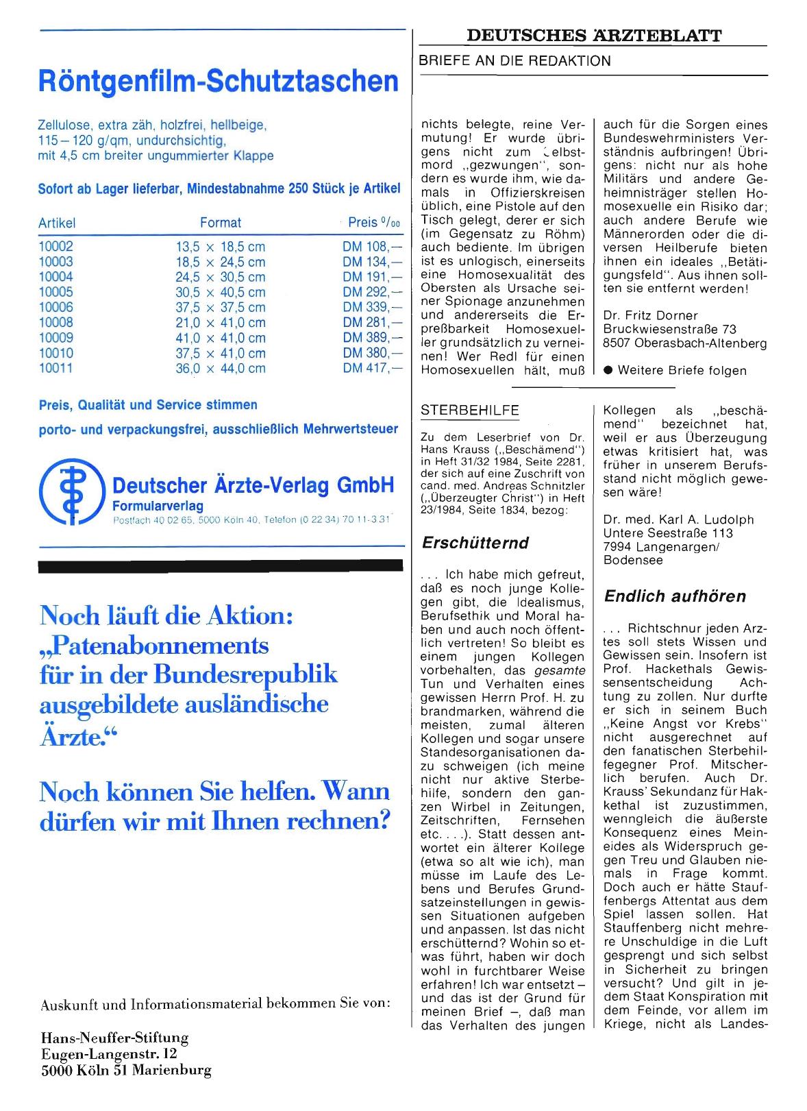 Vorschauseite 1: STERBEHILFE: Endlich aufhören