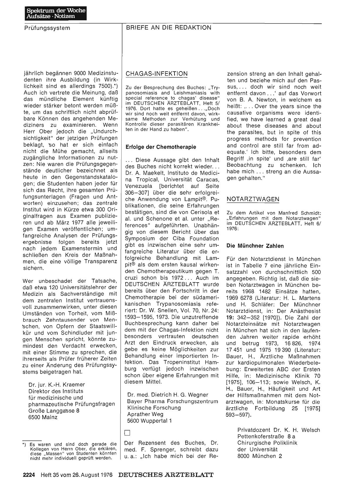 Vorschauseite 1: CHAGAS-INFEKTION: Erfolge der Chemotherapie