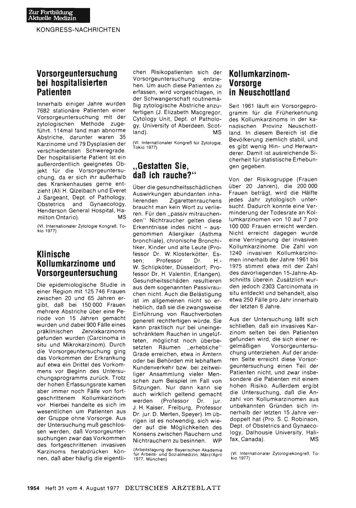 Vorschauseite 1: „Gestatten Sie, daß ich rauche? “