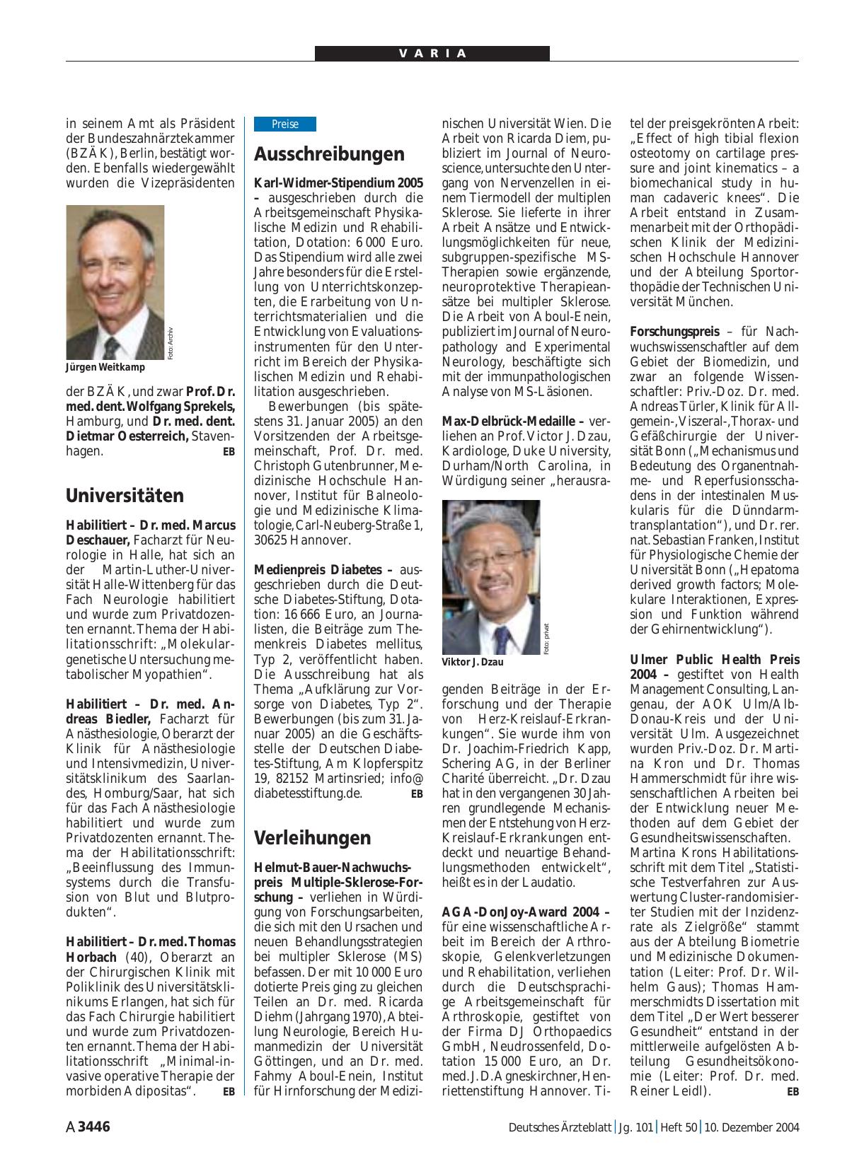Vorschauseite 1: Ausschreibungen