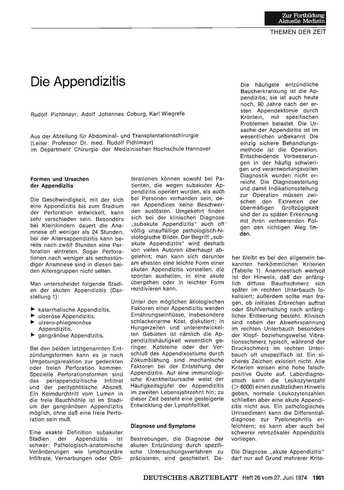 Vorschauseite 1: Die Appendizitis