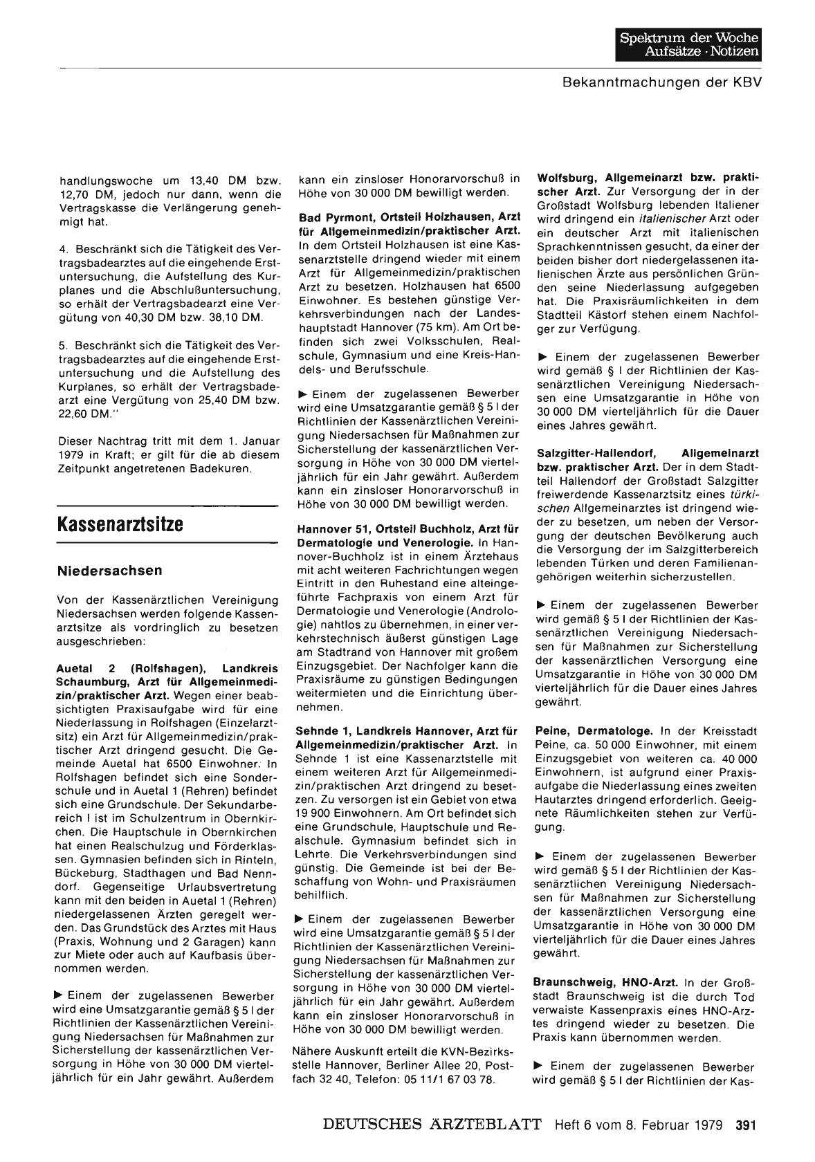 Vorschauseite 1: Kassenarztsitze