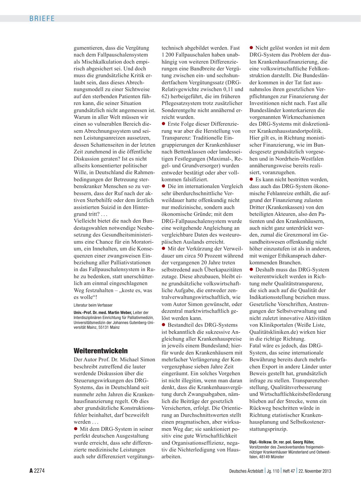 Vorschauseite 1: Fallpauschalen: Weiterentwickeln