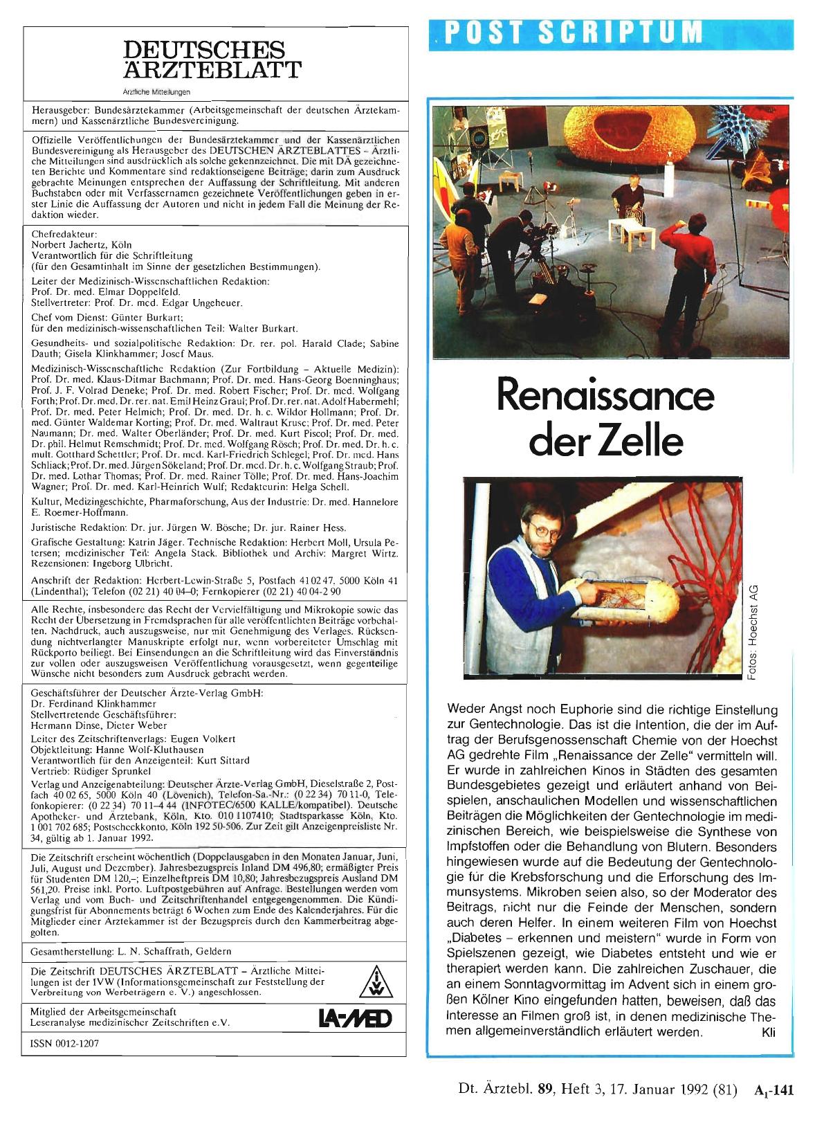 Vorschauseite 1: Renaissance der Zelle