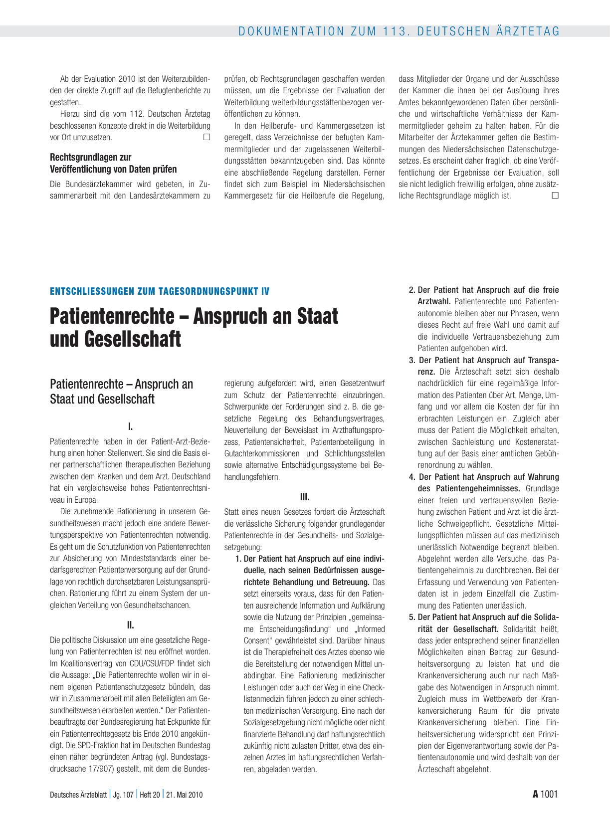 Vorschauseite 3: Entschliessungen zum Tagesordnungspunkt III: (Muster-)Weiterbildungsordnung