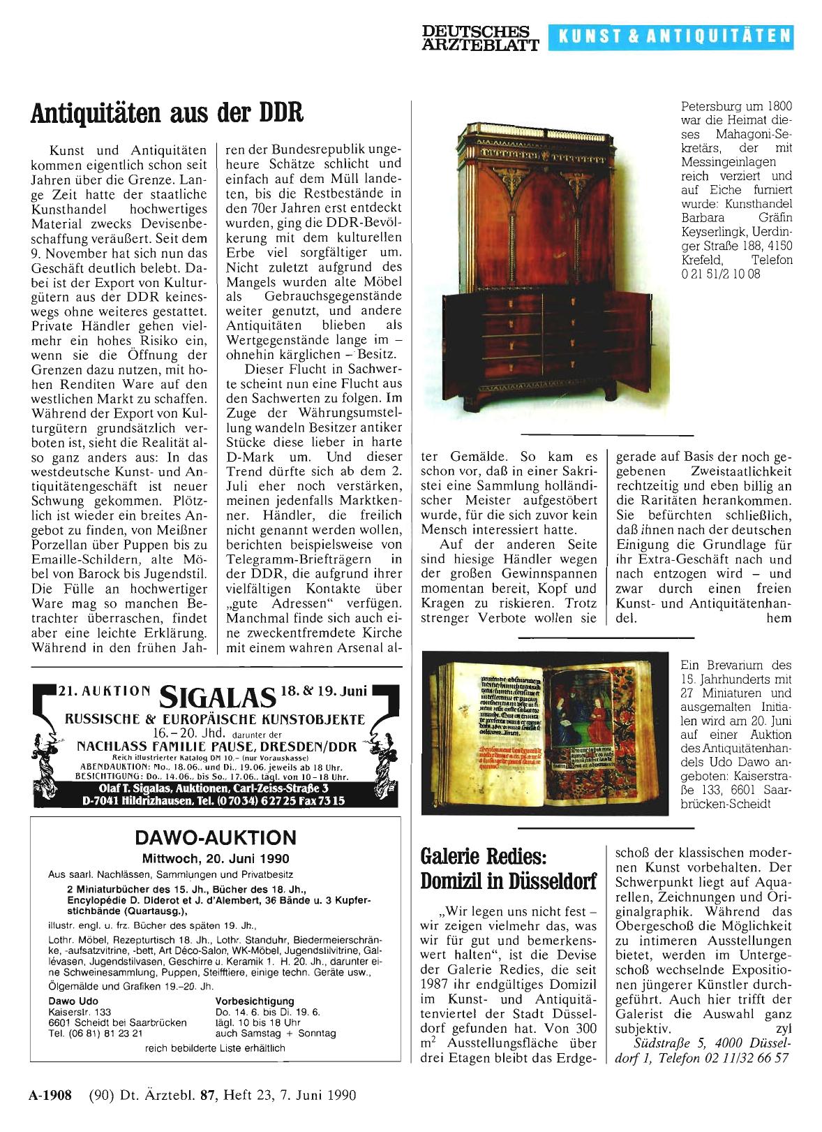 Vorschauseite 1: Antiquitäten aus der DDR