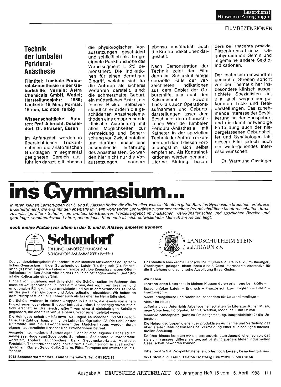 Vorschauseite 1: Technik der lumbalen Peridural-Anästhesie