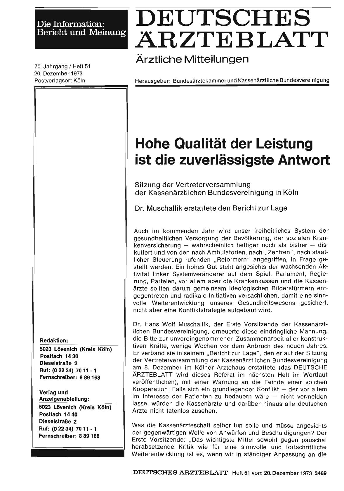 Vorschauseite 1: Hohe Qualität der Leistung ist die zuverlässigste Antwort