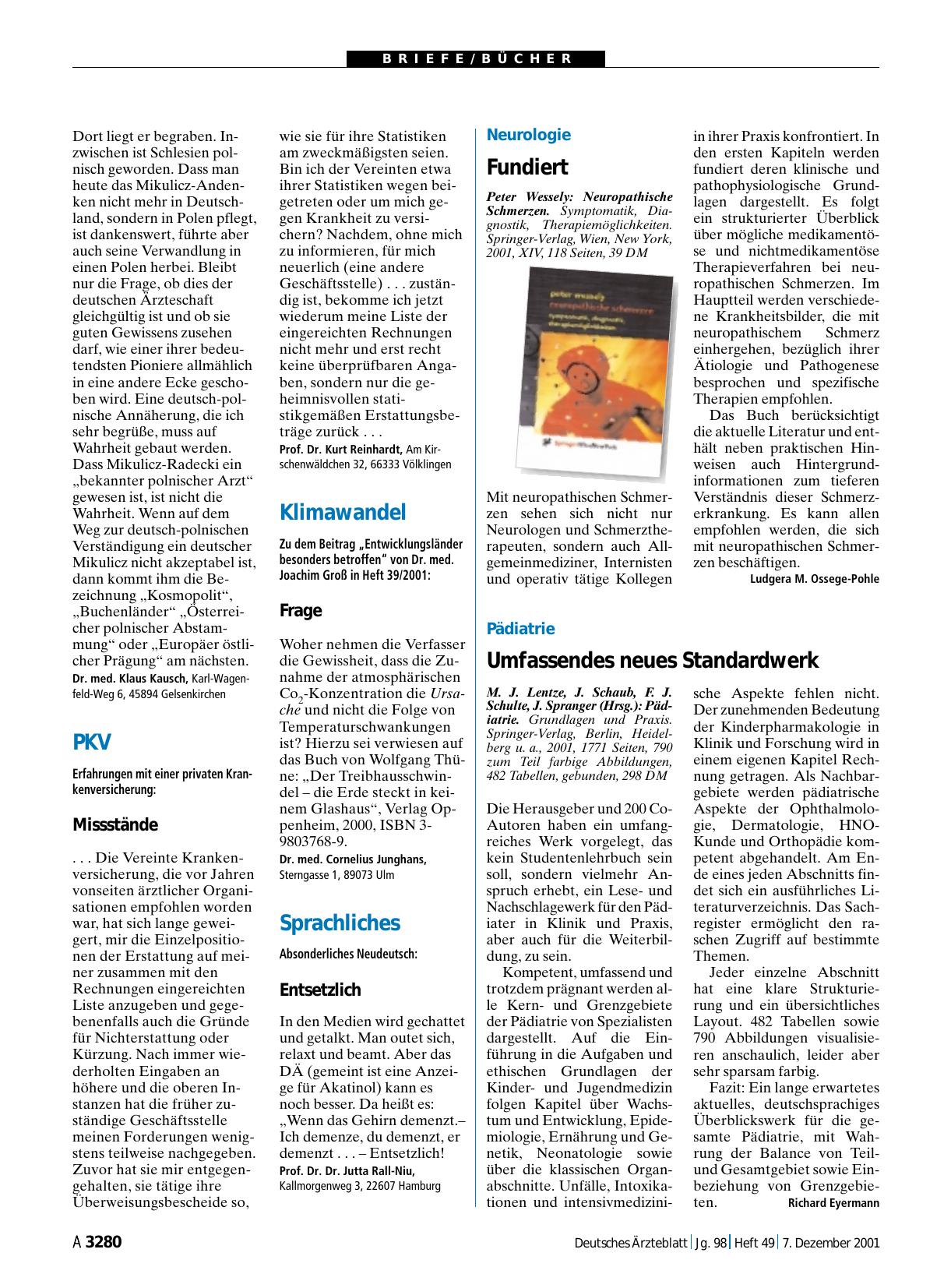 Vorschauseite 1: Neuropathische Schmerzen