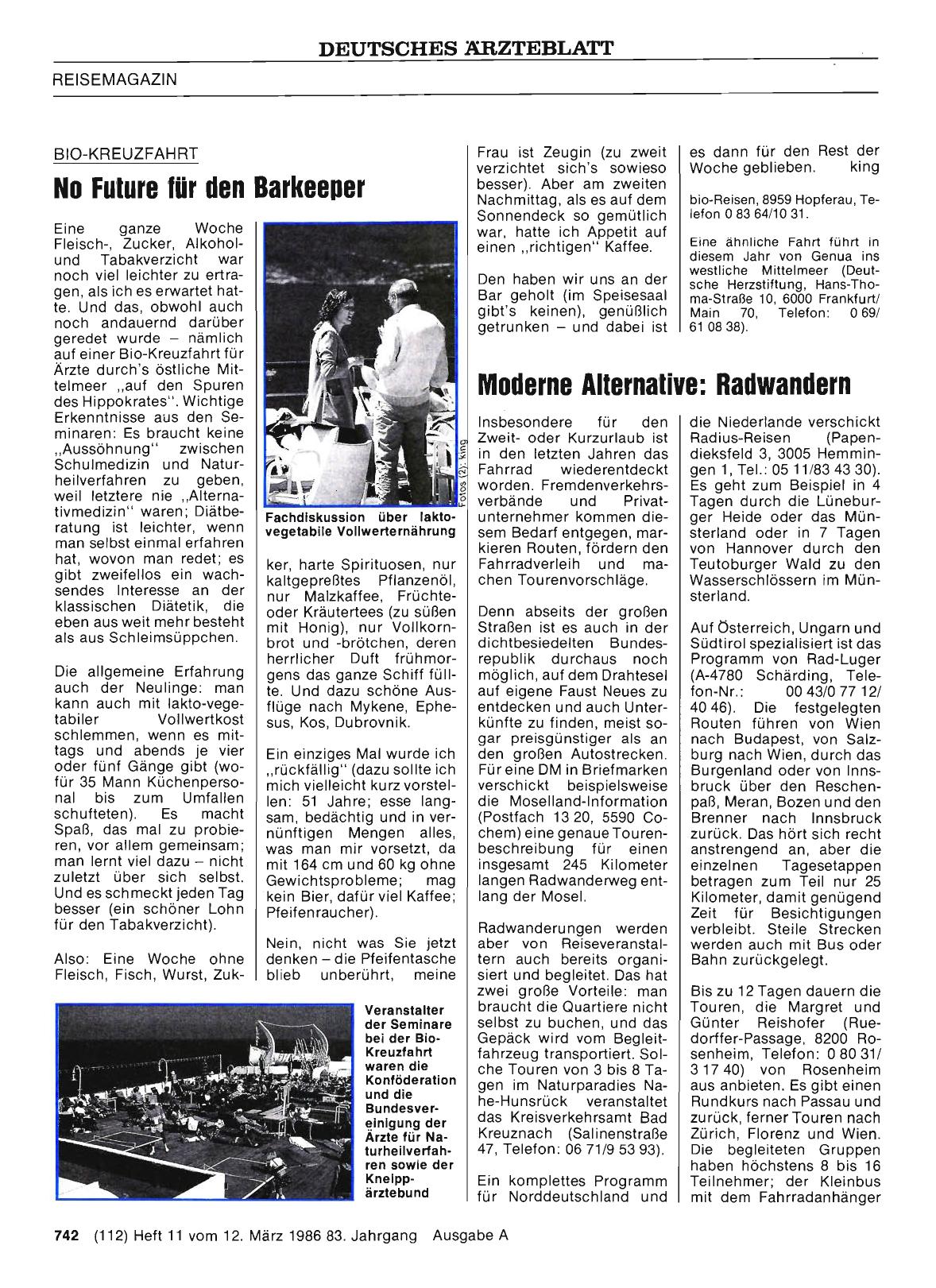 Vorschauseite 1: Bio-Kreuzfahrt: No Future für den Barkeeper