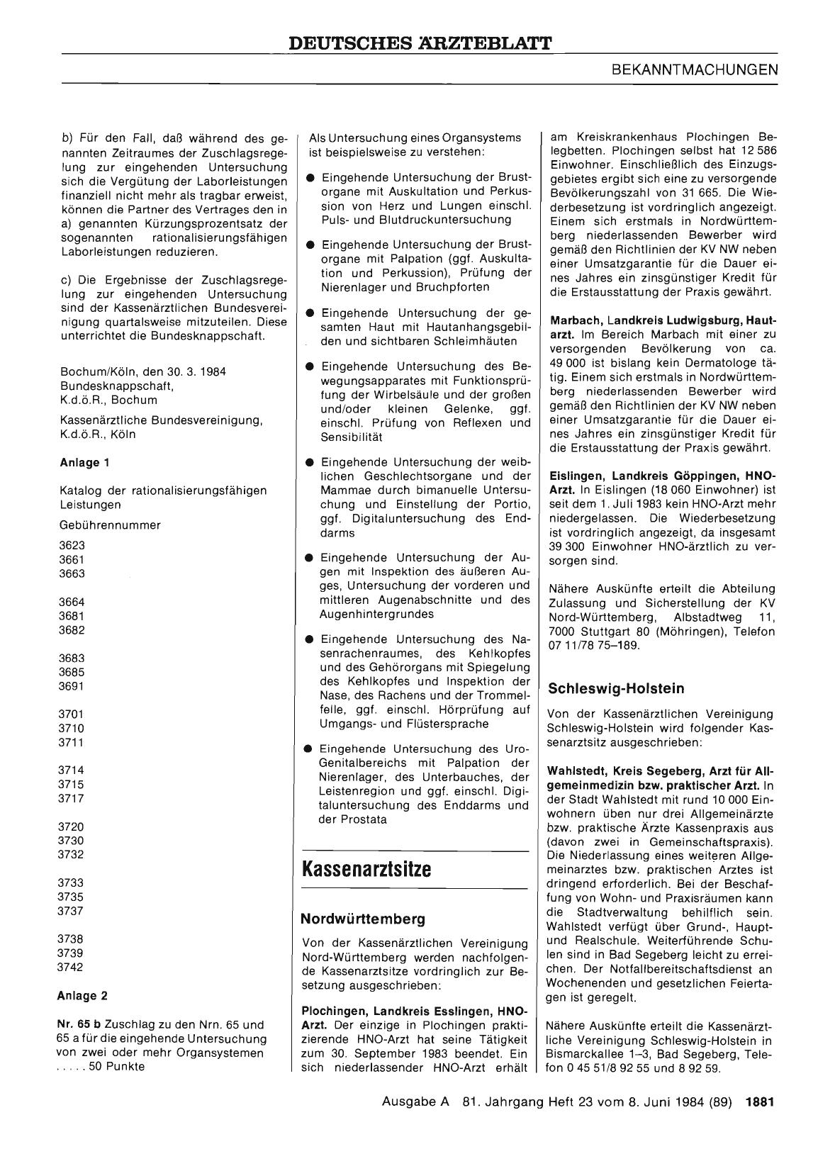 Vorschauseite 1: Kassenarztsitze