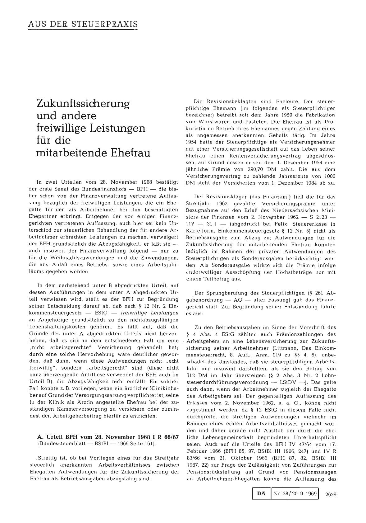 Vorschauseite 1: Zukunftssicherung und andere freiwillige Leistungen für die mitarbeitende Ehefrau