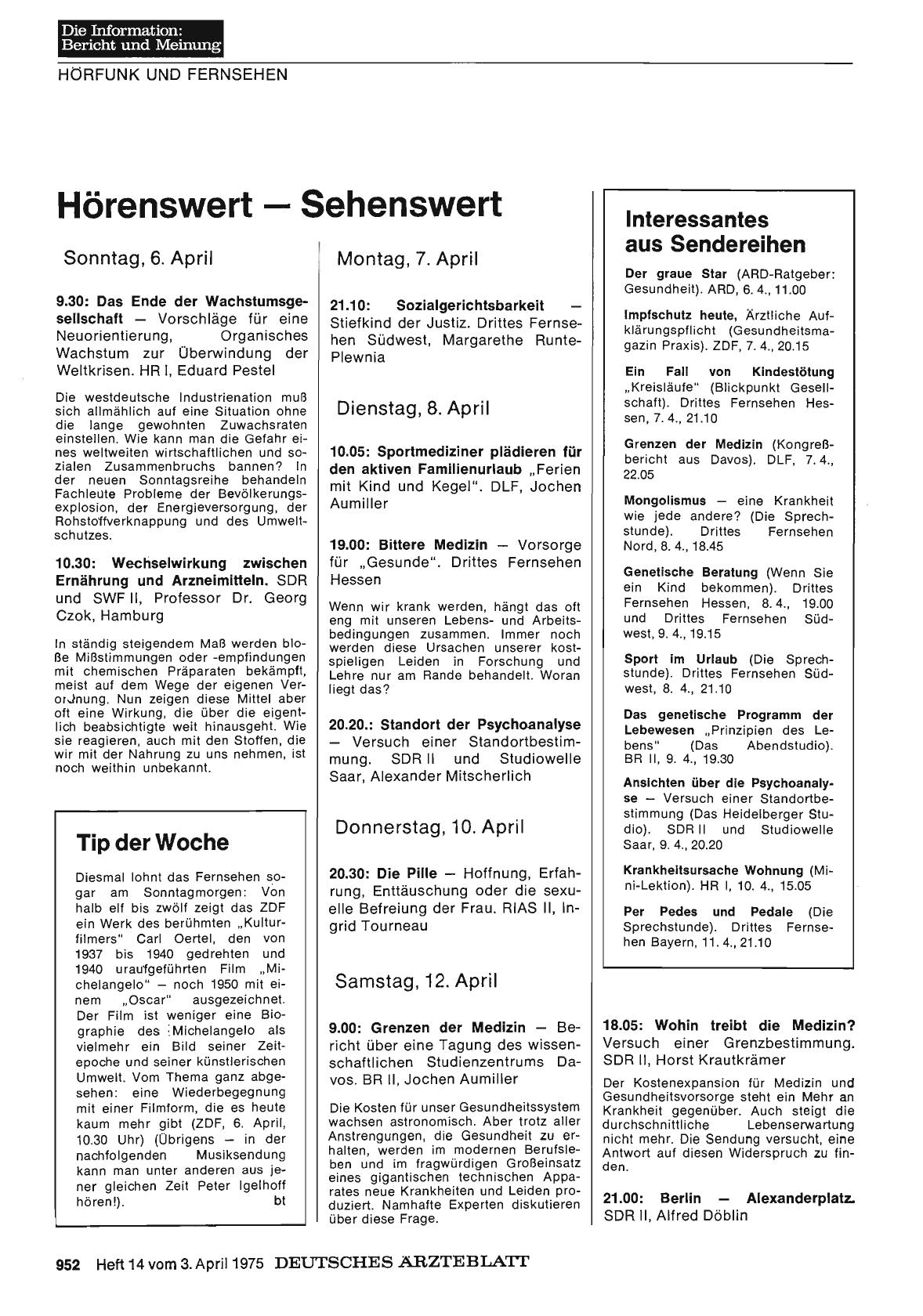 Vorschauseite 1: Hörenswert — Sehenswert