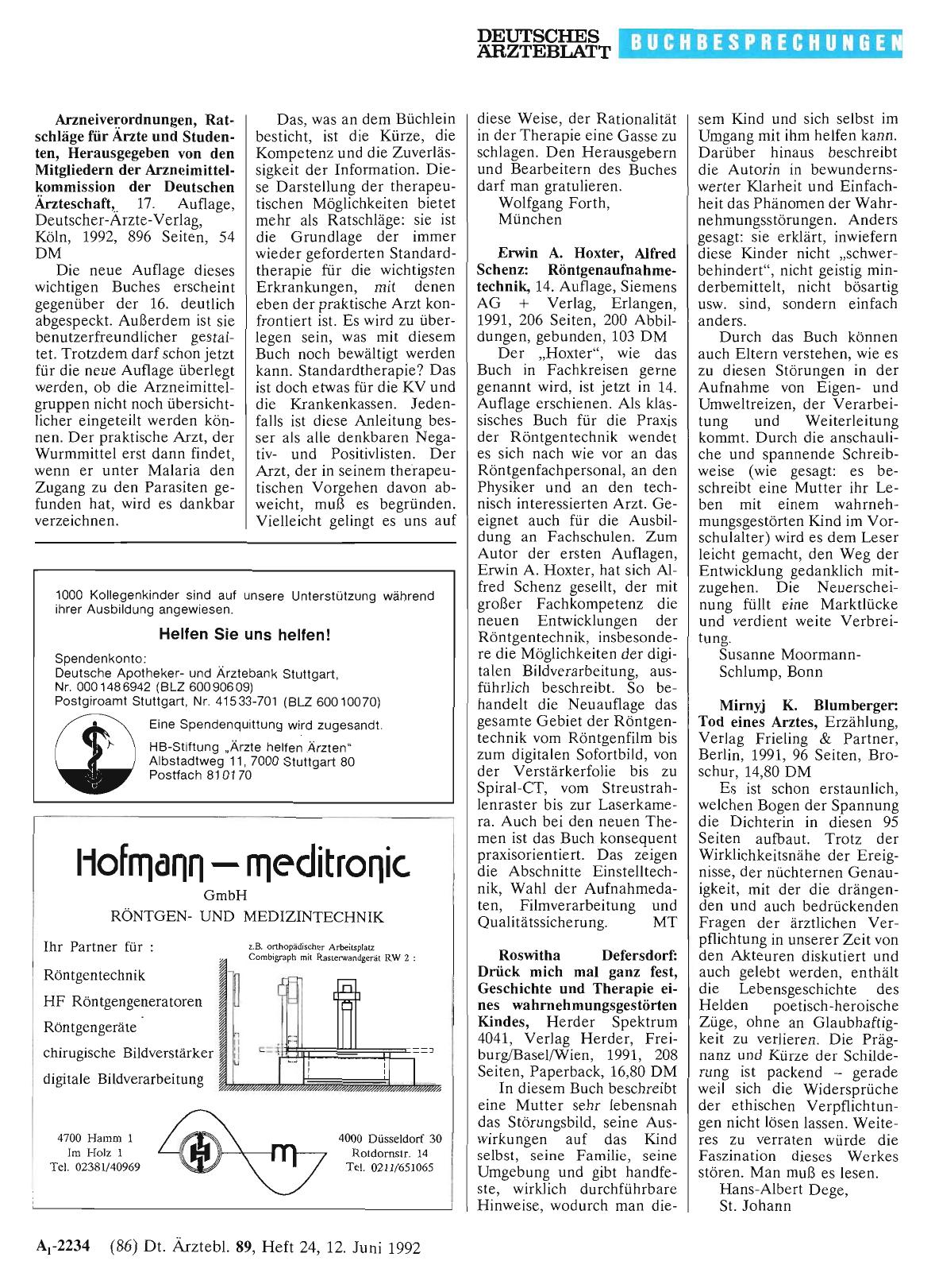 Vorschauseite 1: Erwin A. Hoxter, Alfred Schenz: Röntgenaufnahmetechnik