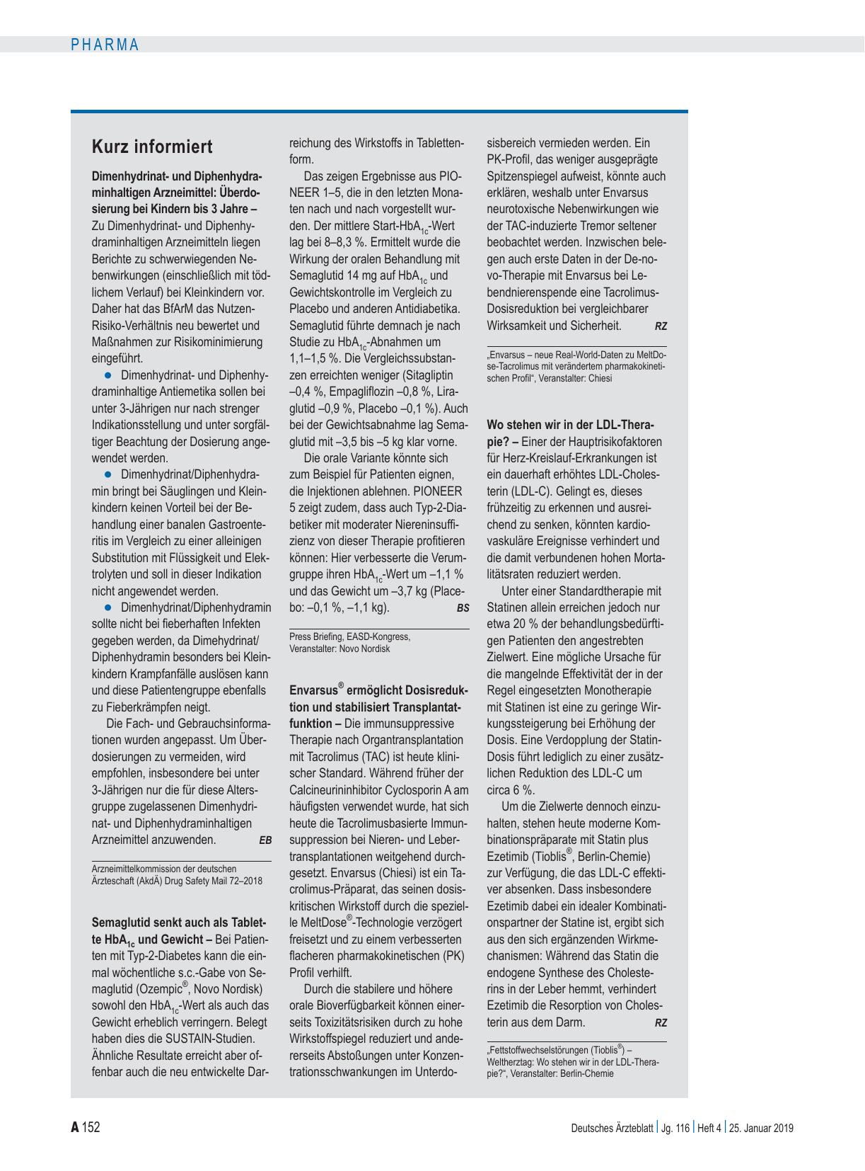 Vorschauseite 1: Kurz informiert