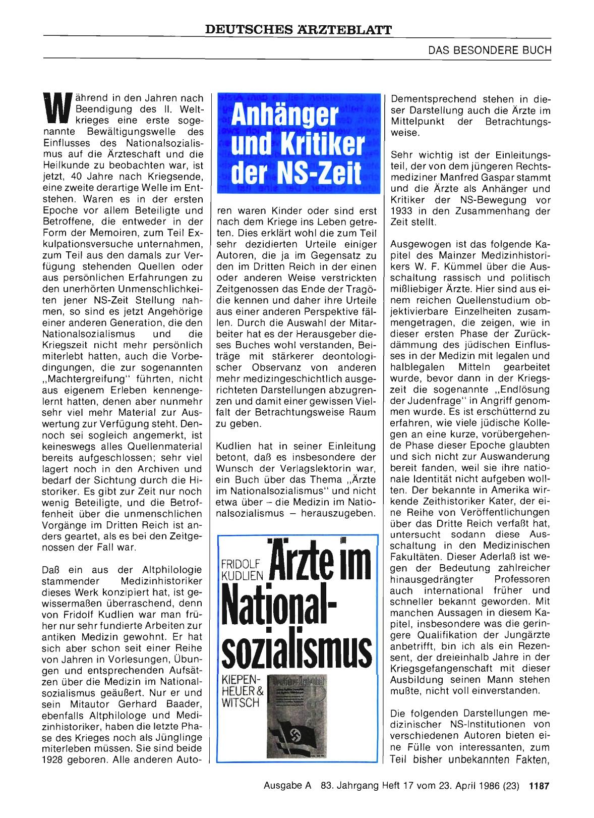 Vorschauseite 1: Anhänger und Kritiker der NS-Zeit