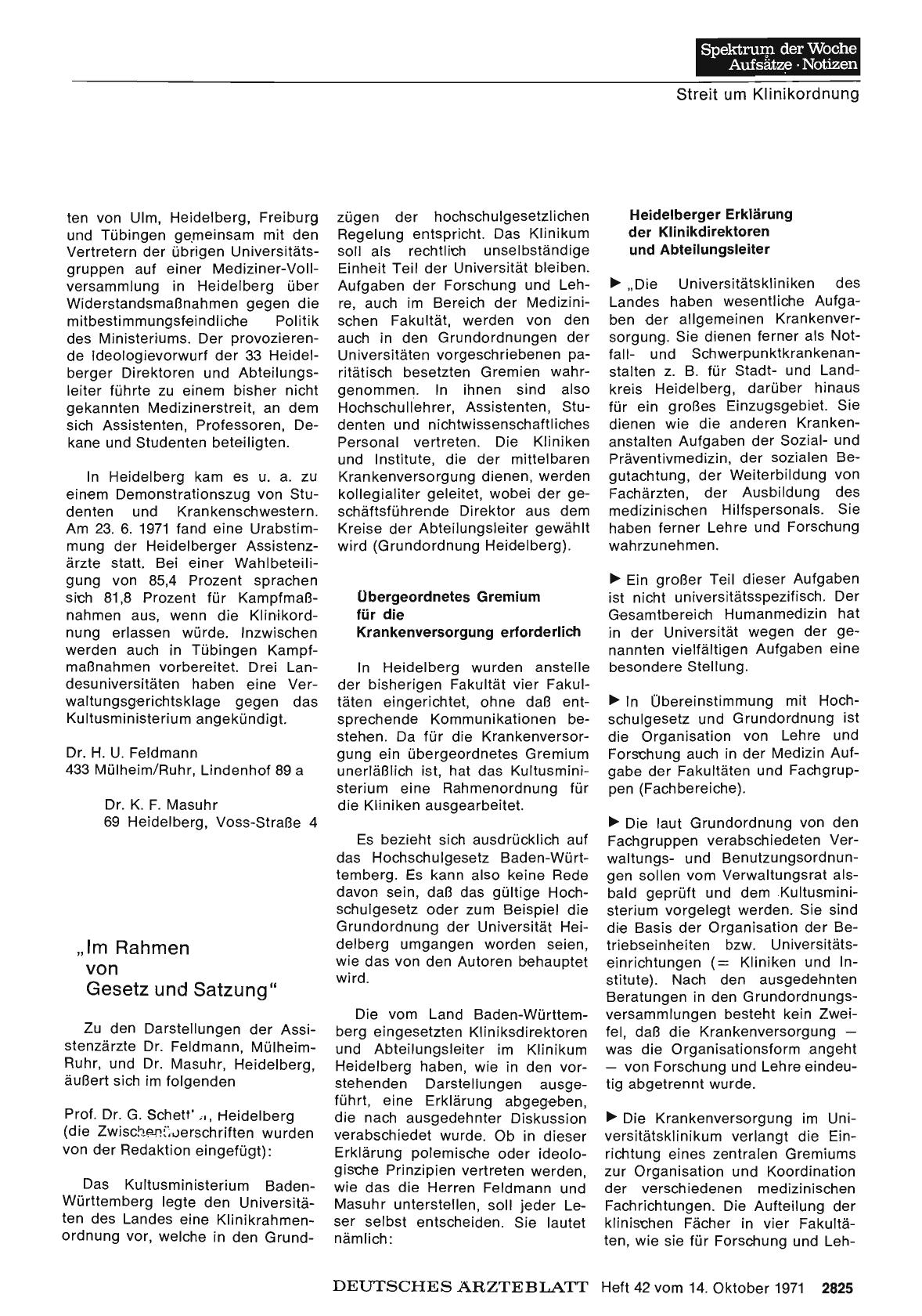 Vorschauseite 1: "Im Rahmen von Gesetz und Satzung"