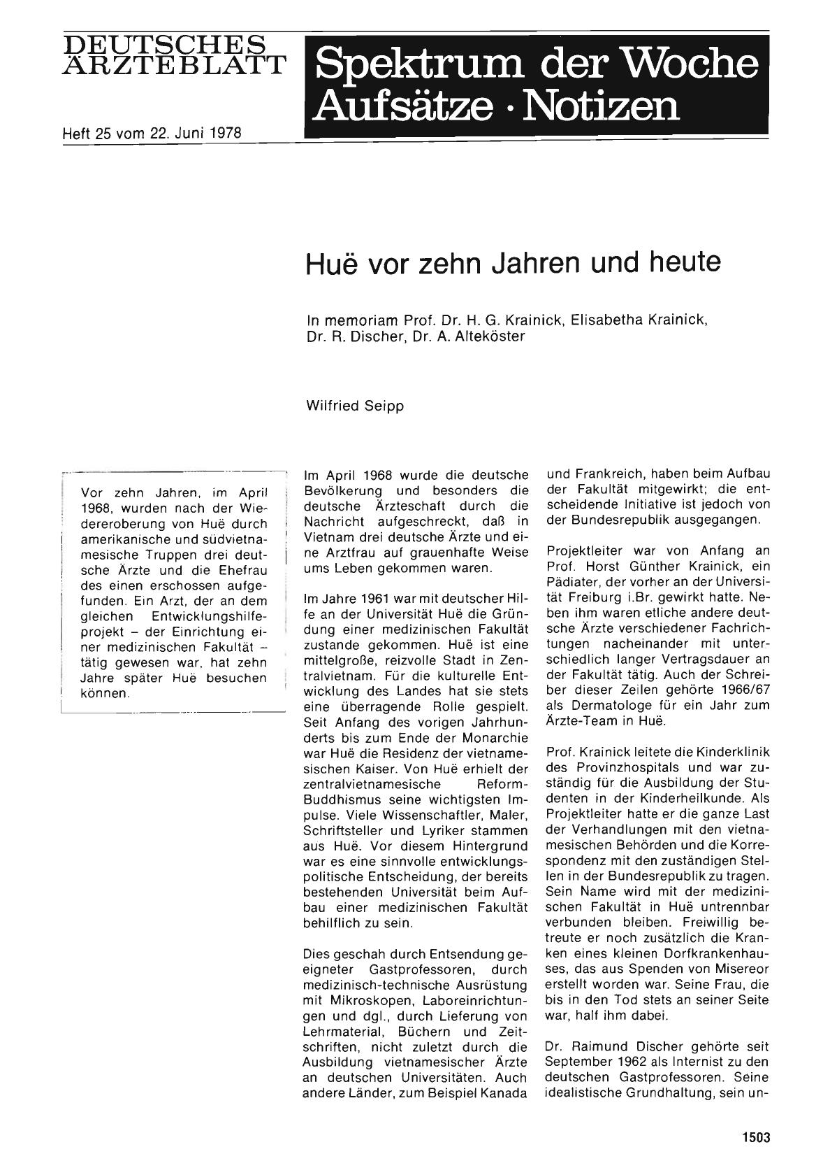 Vorschauseite 1: Hue vor zehn Jahren und heute