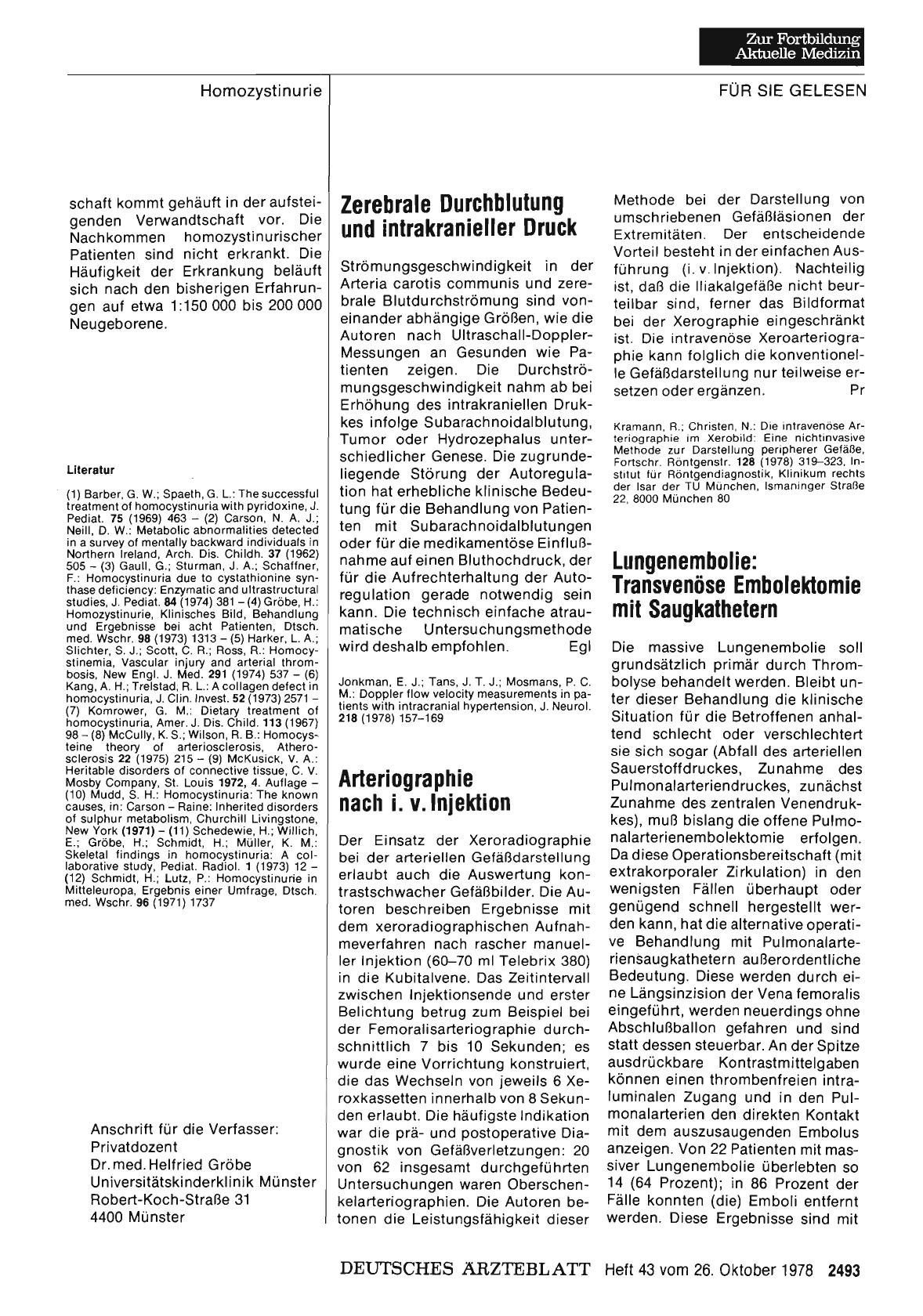 Vorschauseite 1: Lungenembolie: Transvenöse Embolektomie mit Saugkathetern