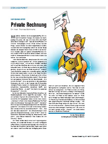 Vorschauseite 1: Von schräg unten: Private Rechnung