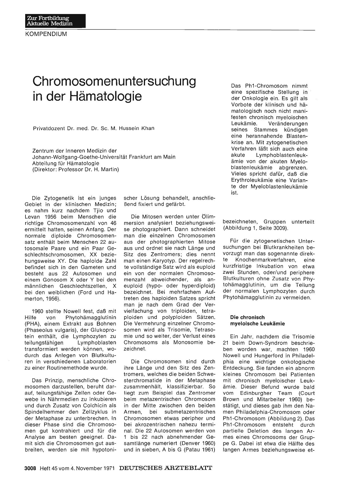 Vorschauseite 1: Chromosomenuntersuchung in der Hämatologie