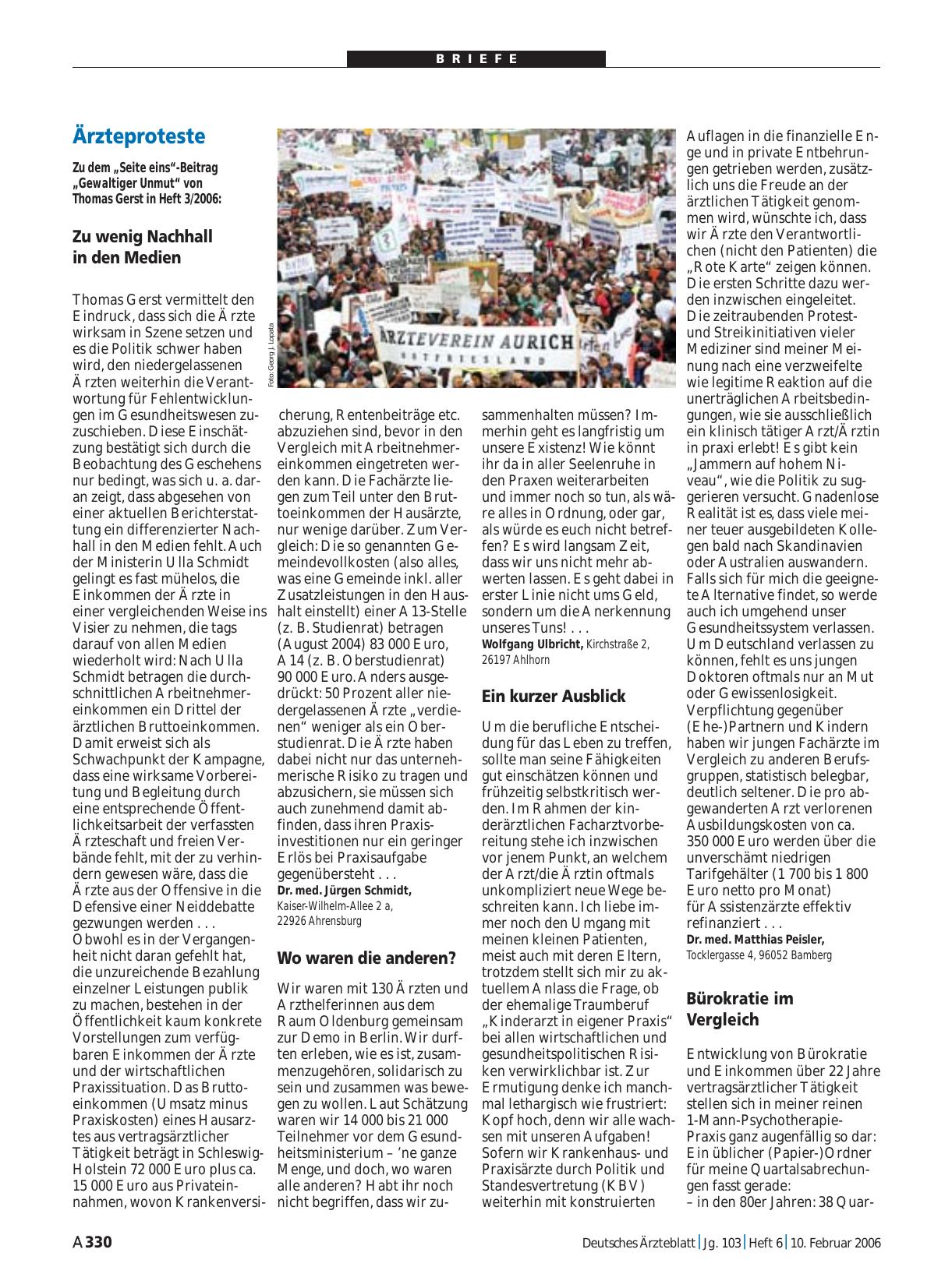 Vorschauseite 1: Ärzteproteste: Bürokratie im Vergleich