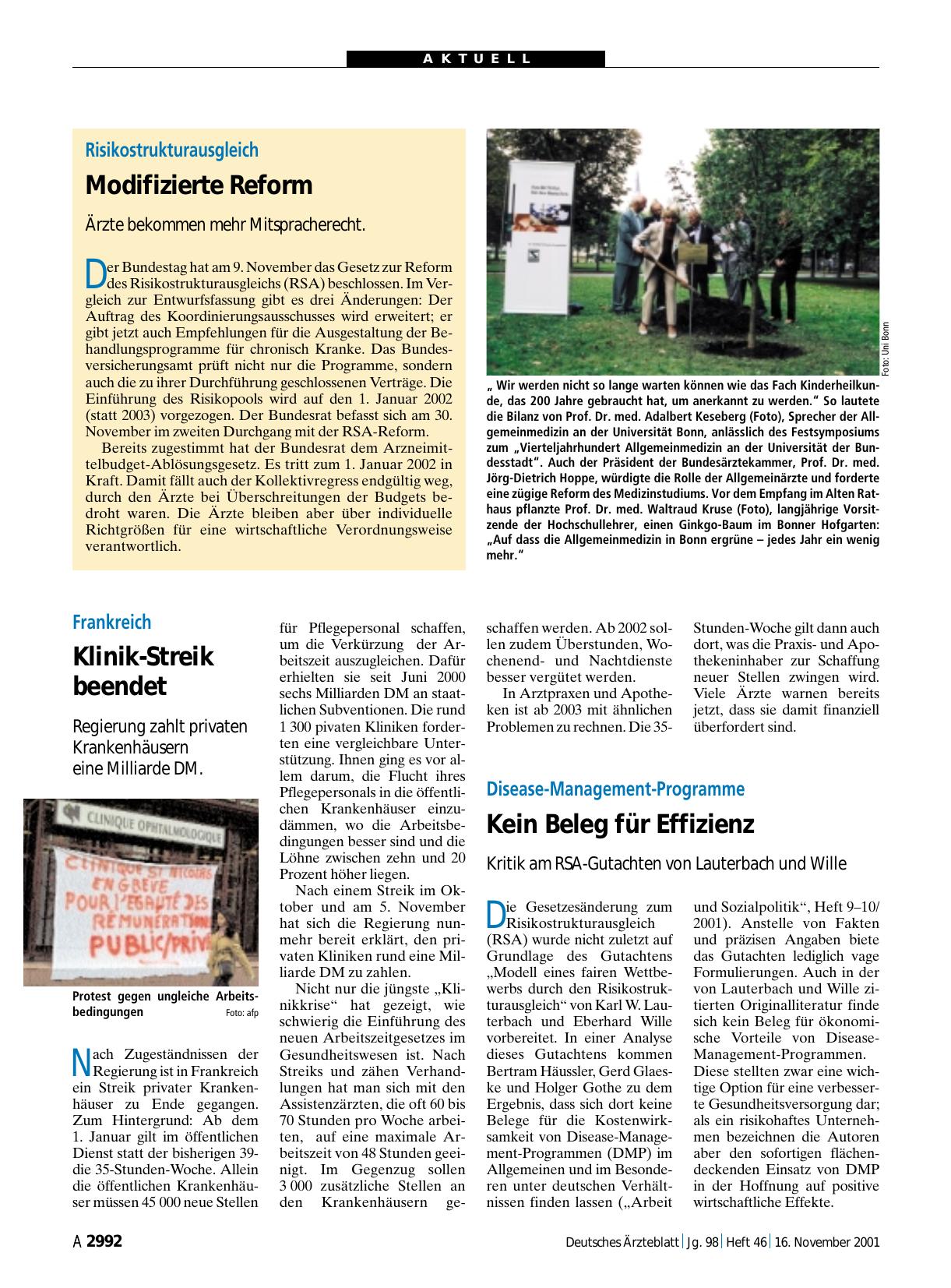 Vorschauseite 1: Risikostrukturausgleich: Modifizierte Reform