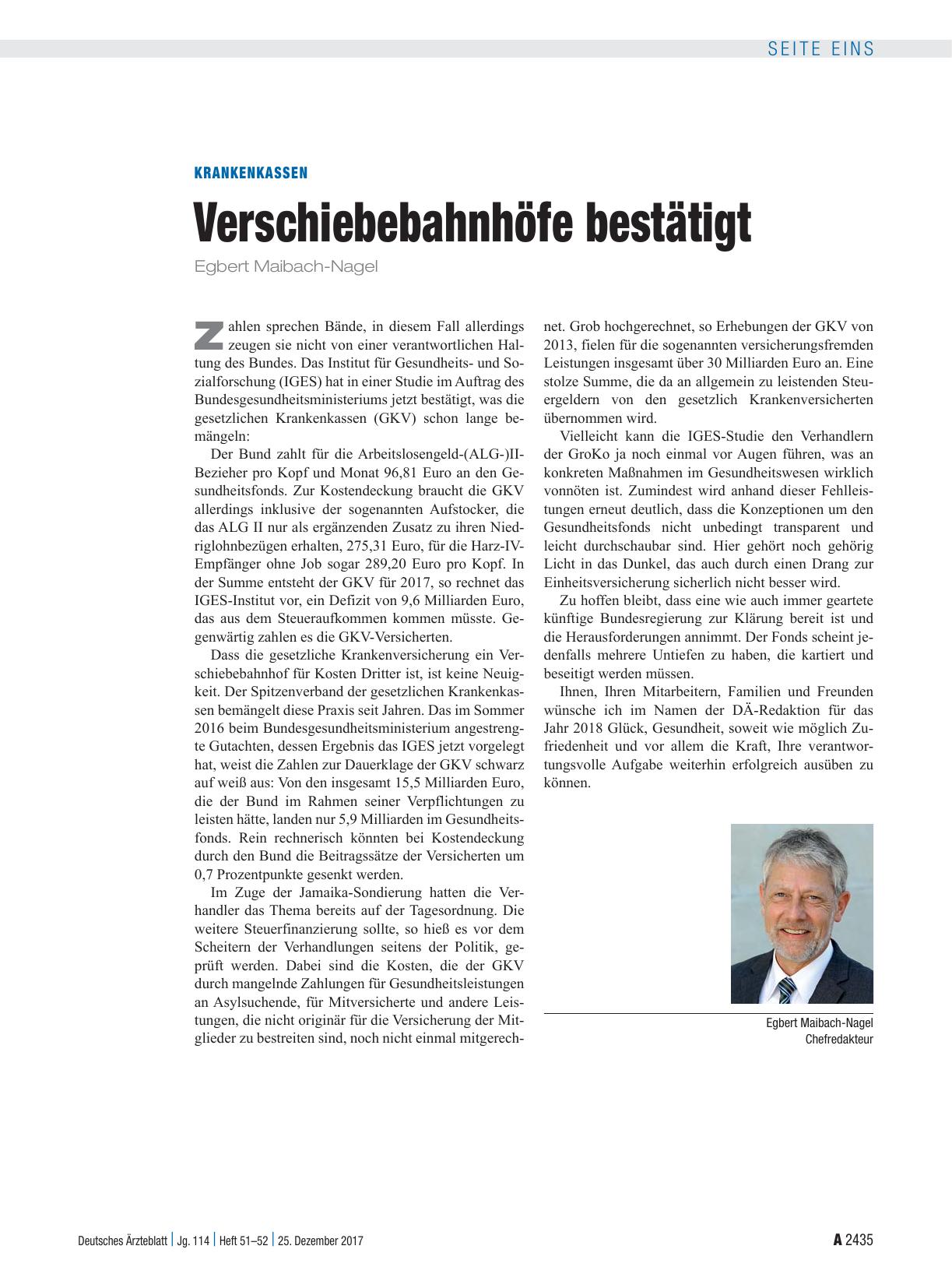 Vorschauseite 1: Krankenkassen: Verschiebebahnhöfe bestätigt