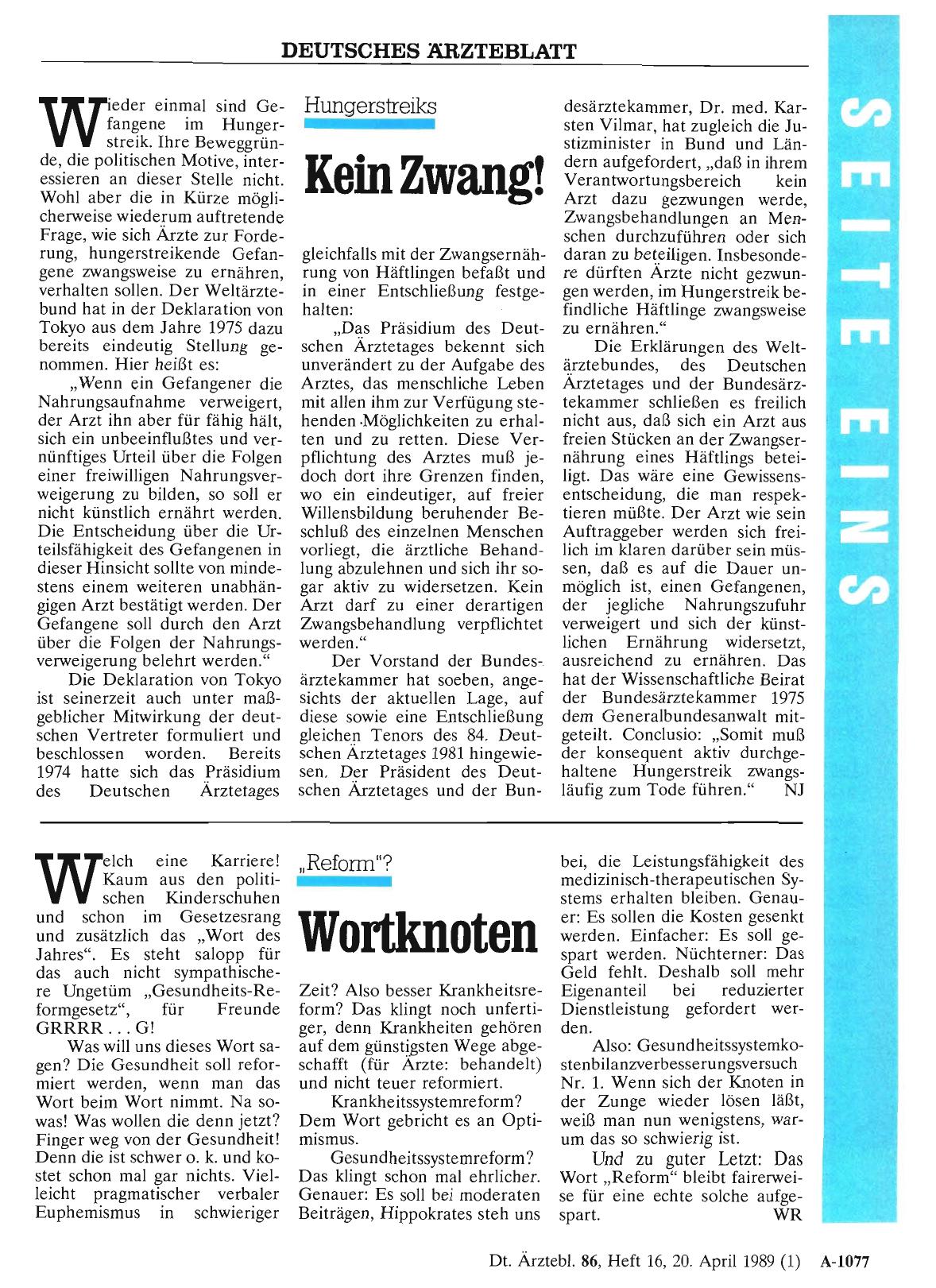Vorschauseite 1: „Reform”? Wortknoten
