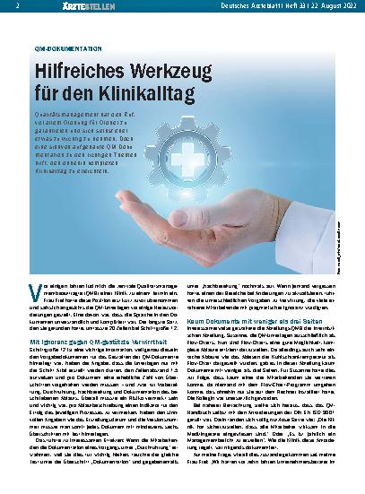 Vorschauseite 1: QM-Dokumentation: Hilfreiches Werkzeug für den Klinikalltag