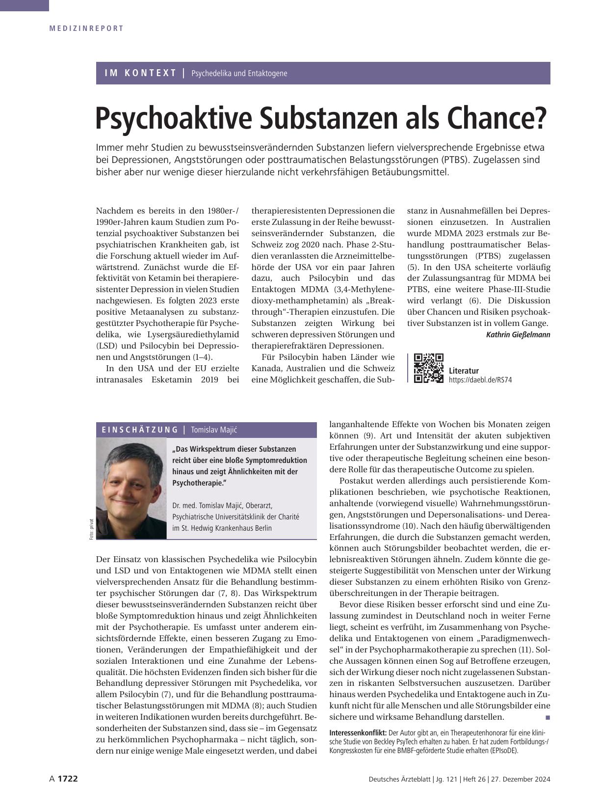 Vorschauseite 1: Psychedelika und Entaktogene: Psychoaktive Substanzen als Chance?