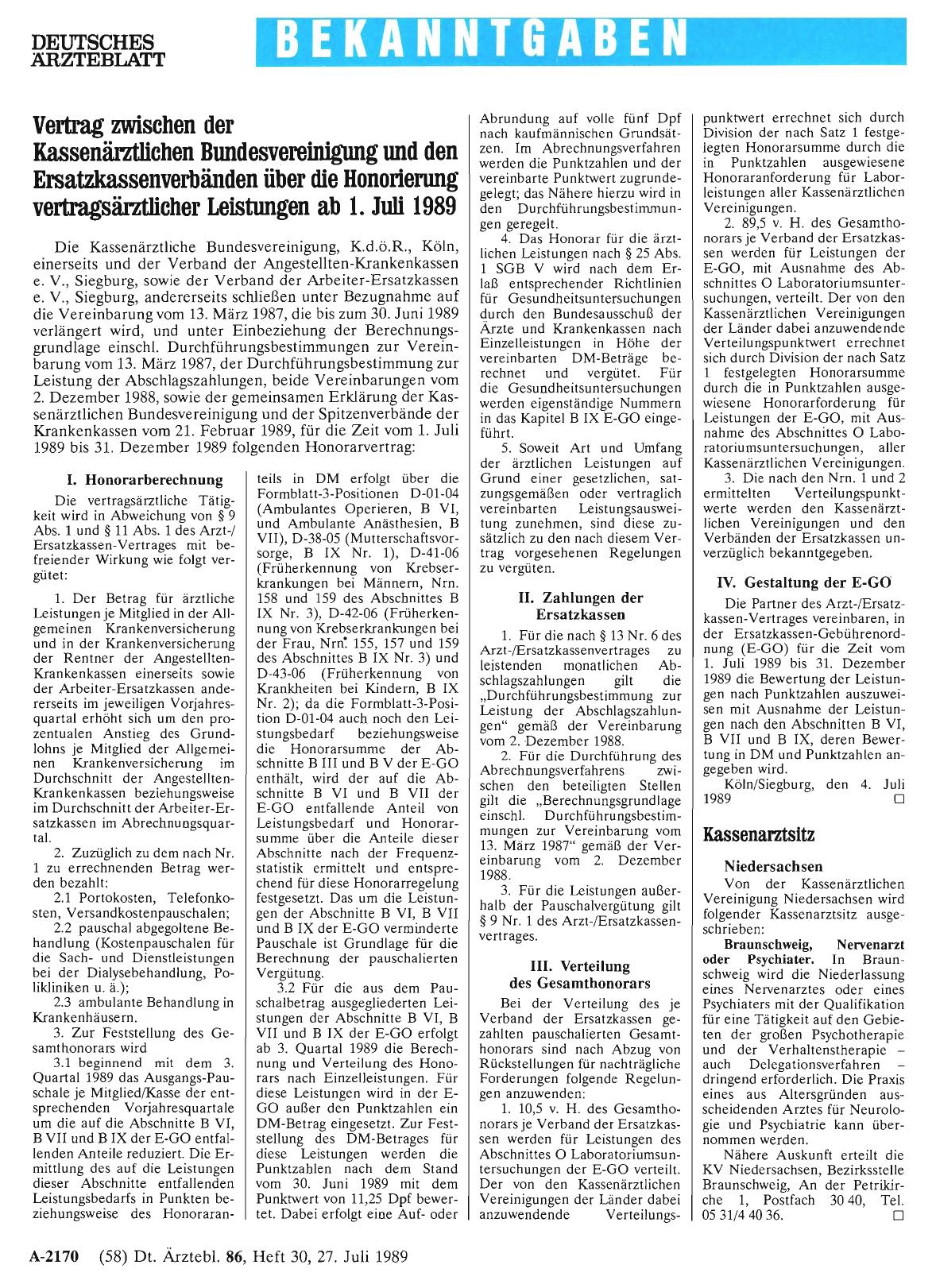 Vorschauseite 1: Kassenarztsitz