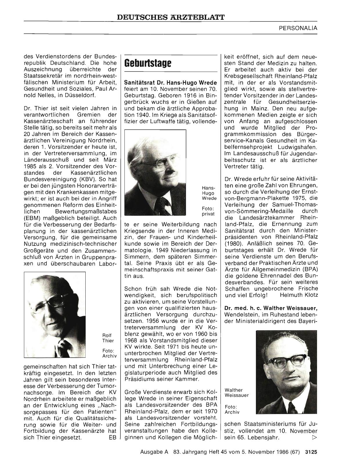 Vorschauseite 1: Geburtstage