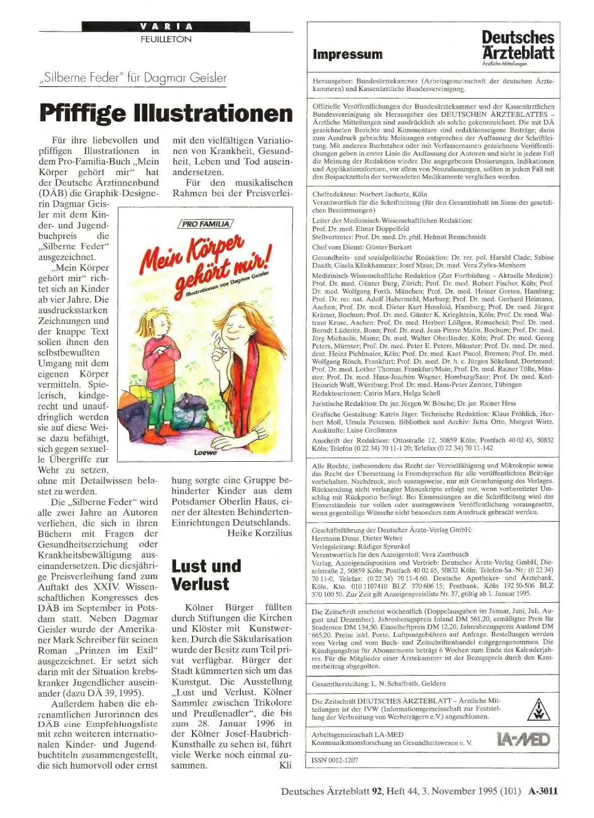 Vorschauseite 1: Silberne Feder“ für Dagmar Geisler: Pfiffige Illustrationen