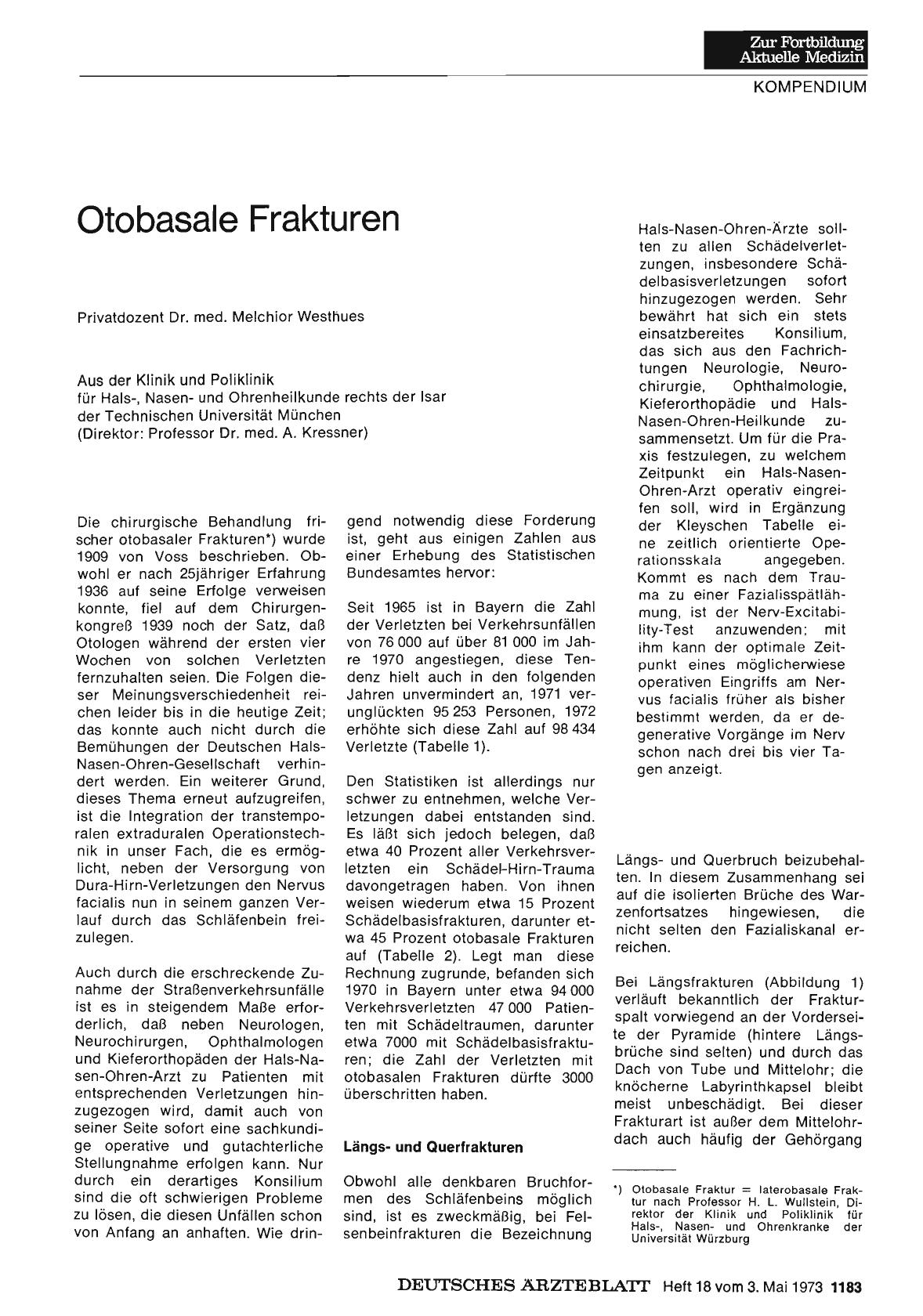 Vorschauseite 1: Otobasale Frakturen